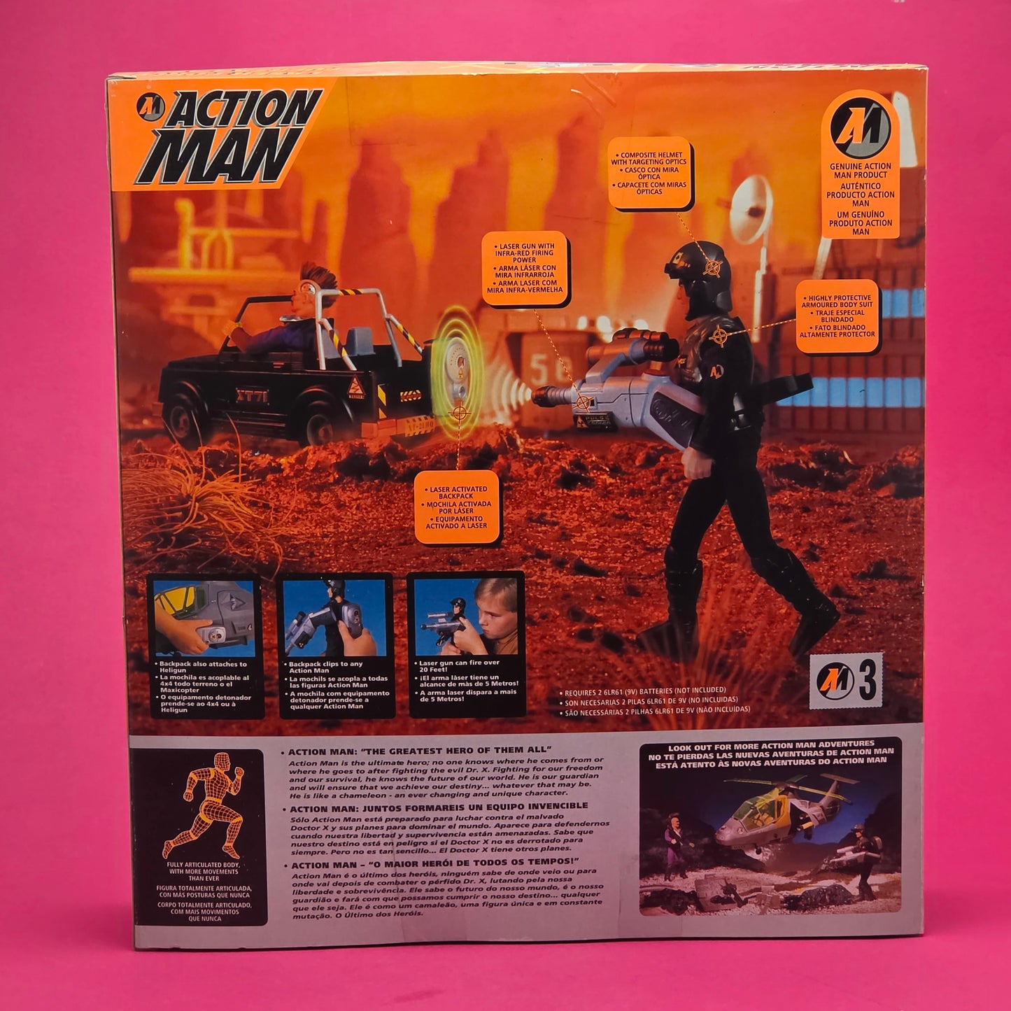 ACTION MAN ☆ LASER FORCE Figure Doll ☆ Vintage HASBRO SEALED BOXED 90's