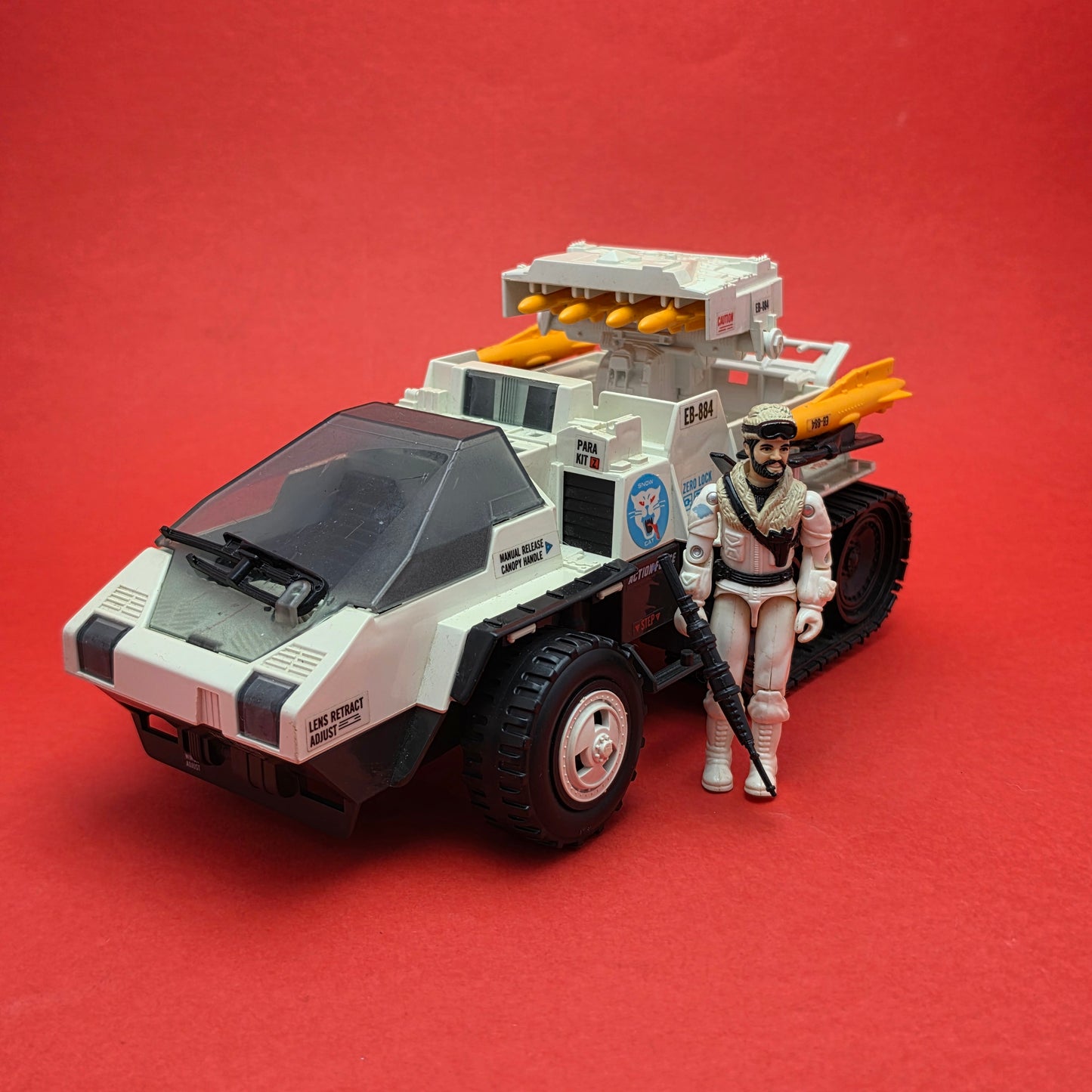GI JOE ☆ SNOWCAT & FROSTBITE V1 Driver Figure ☆ Action Force Hasbro 1985