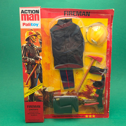 ACTION MAN ☆ FIREMAN Outfit for Figure ☆ Carded Original Vintage Palitoy