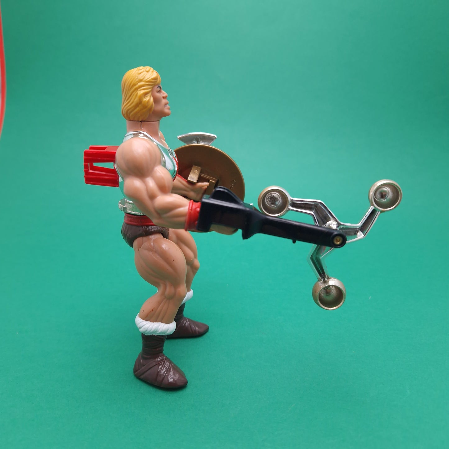 MASTERS OF THE UNIVERSE ☆ FLYING FISTS HE-MAN Vintage Figure ☆ MOTU Complete 80s Mattel Original