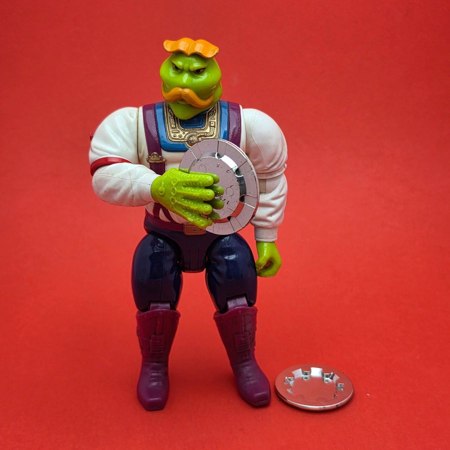 BRAVESTARR ☆ HANDLE BAR Plates Figure ☆ Vintage Mattel Original 80s Loose