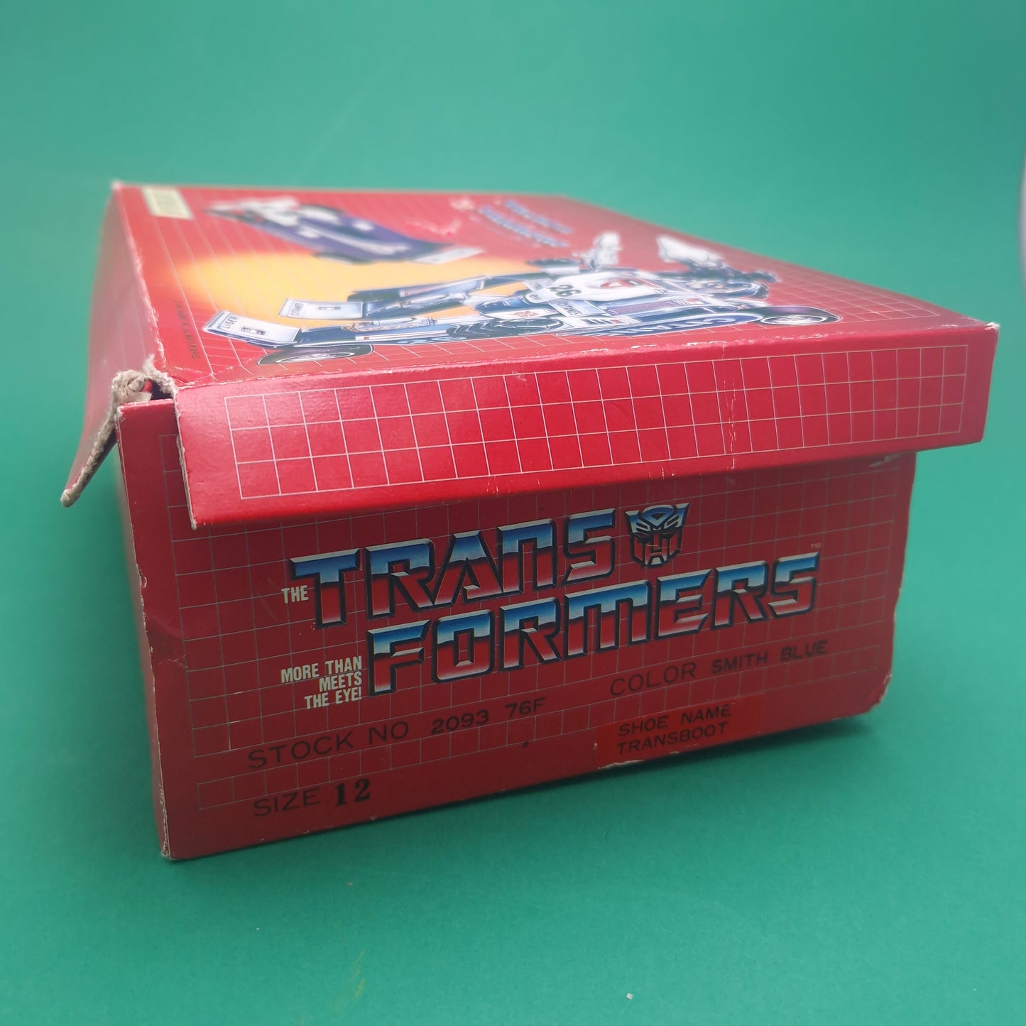 TRANSFORMERS G1 ☆ 1984 Shoe Box Mirage G1  Footwear TRANSBOOT ☆ Robot Vintage