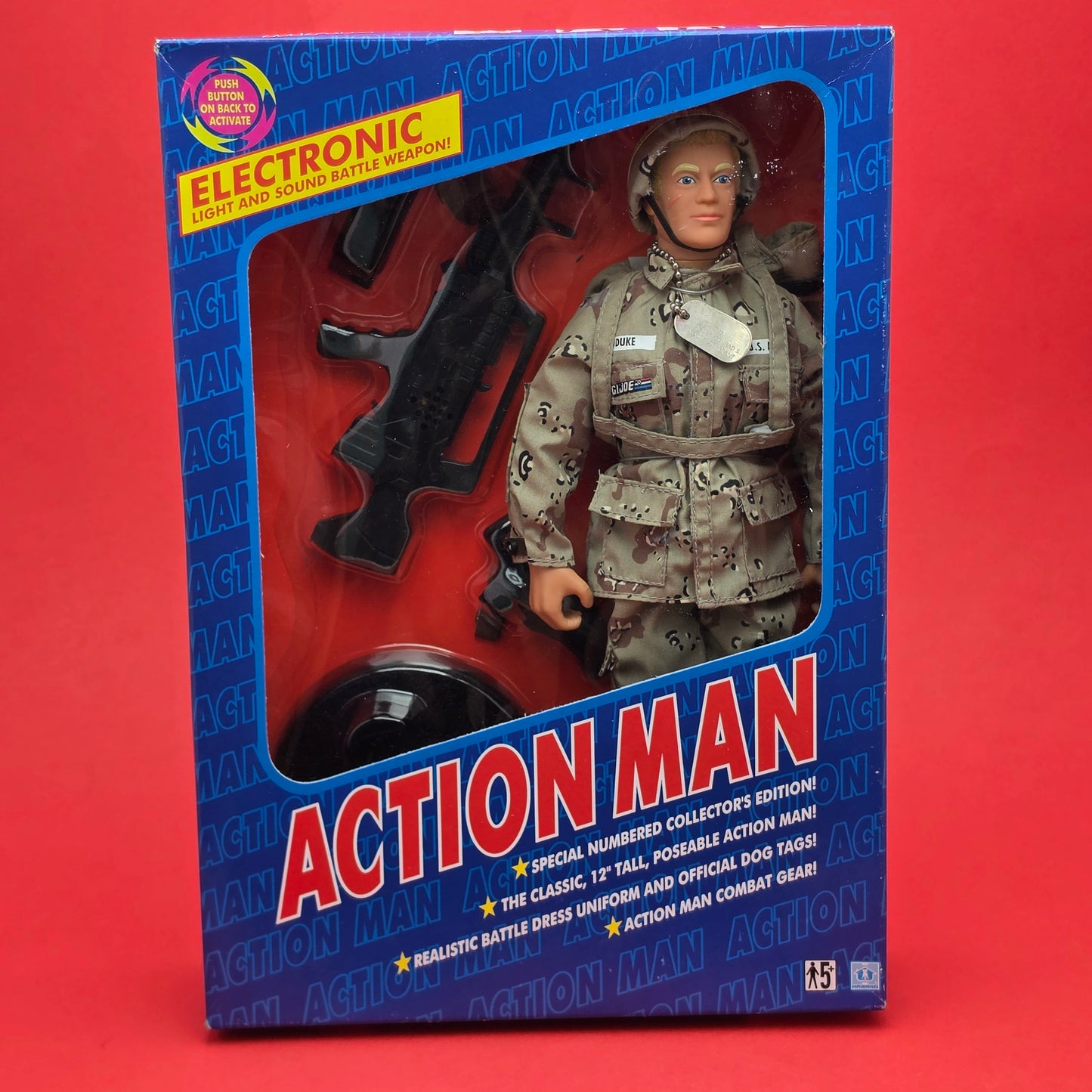 ACTION MAN ☆ ELECTRONIC DUKE Doll Figure ☆ Vintage HASBRO 90's SEALED BOXED G.I. JOE DUKE Hall Of Fame