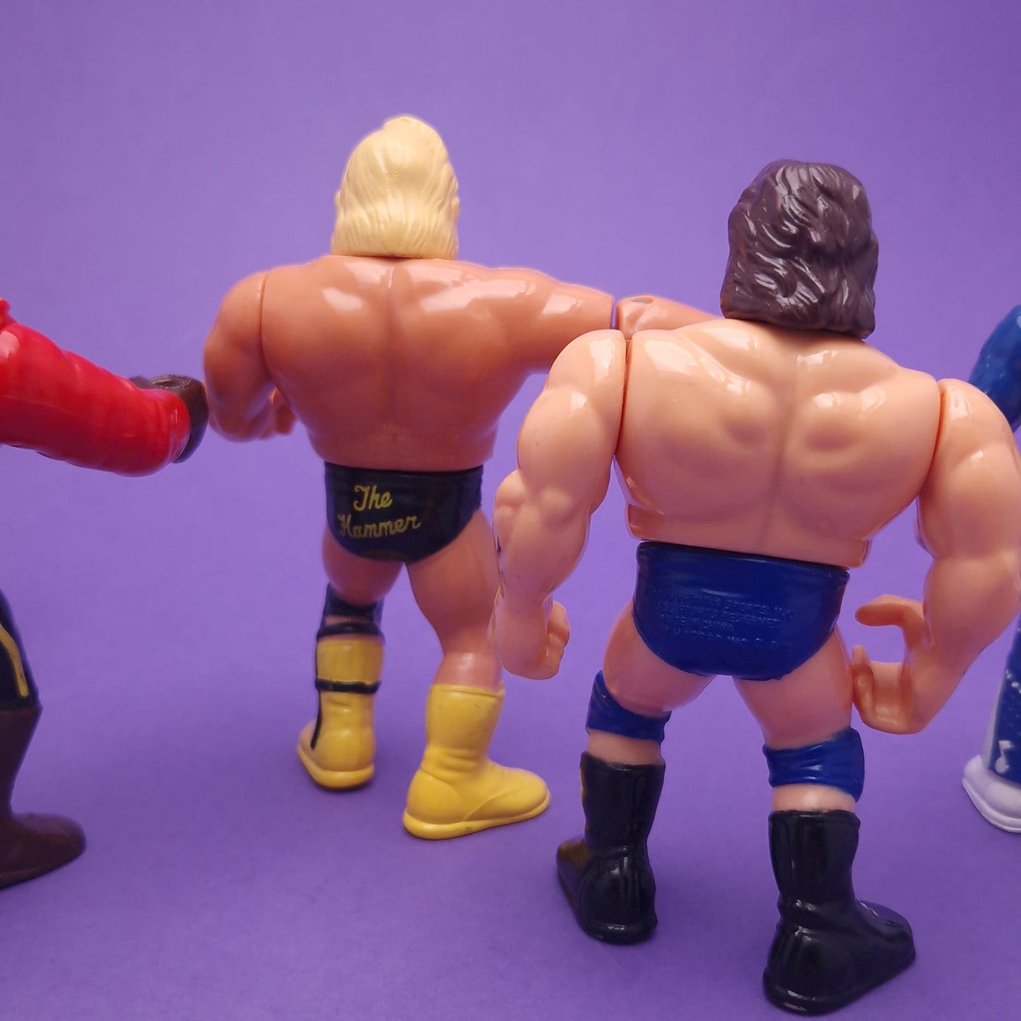 WWF HASBRO ☆ 5x Bundle MOUNTIE BULLDGOG HACKSAW Vintage Wrestling Figure ☆ Original 90s