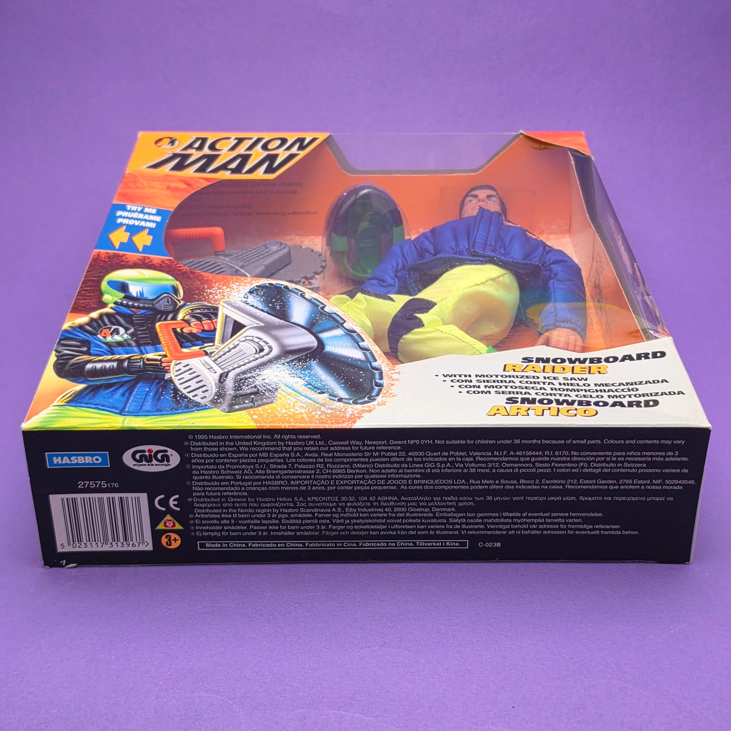 ACTION MAN ☆ SNOWBOARD RAIDER Figure Doll ☆ Vintage HASBRO SEALED BOXED 90's