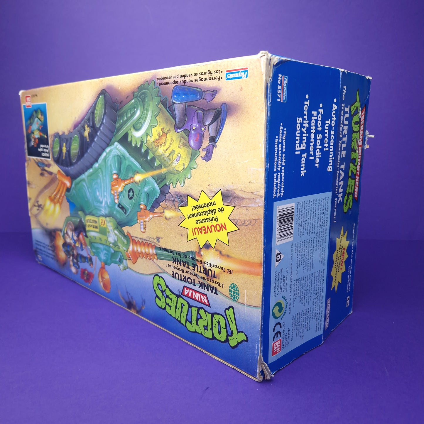 TEENAGE MUTANT NINJA TURTLES ☆ TURTLE TANK Vintage Action Figure Vehicle ☆ Loose BOXED