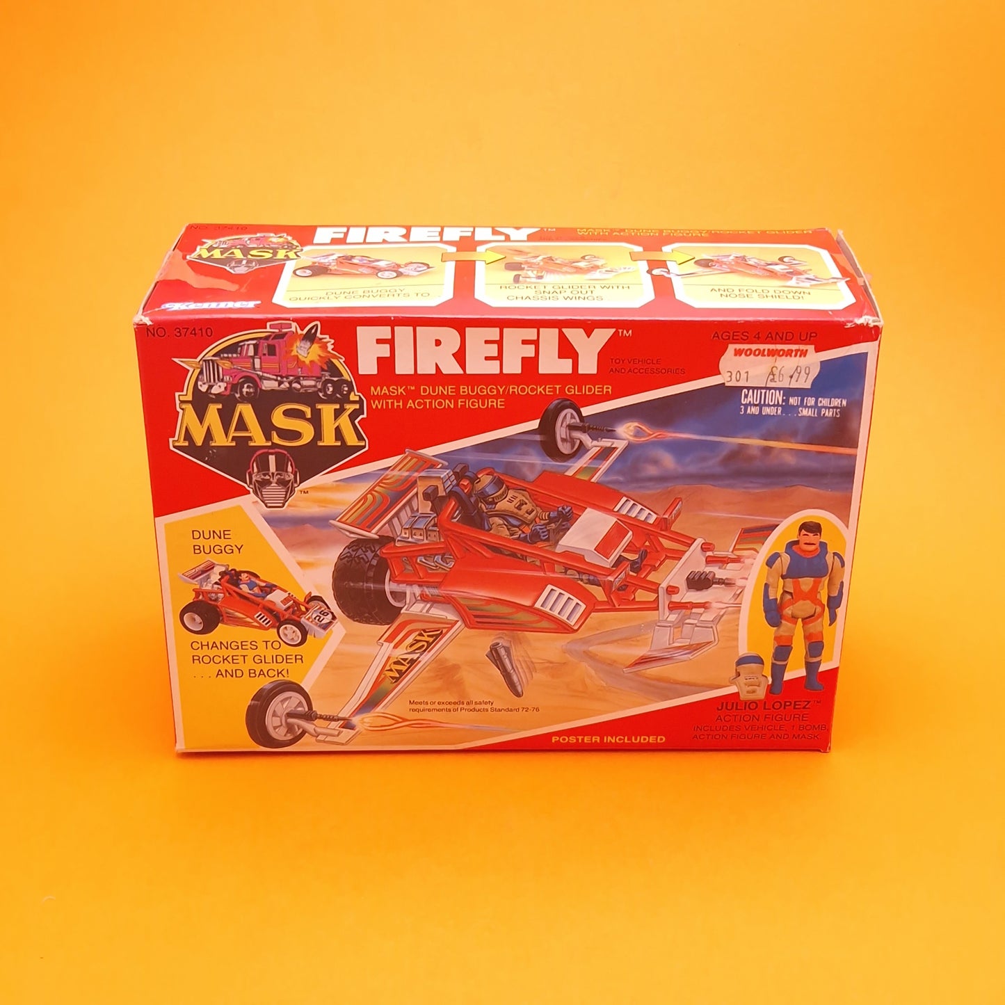M.A.S.K ☆ FIREFLY JULIO LOPEZ Vintage Figure ☆ Boxed MASK Kenner 80s Vehicle