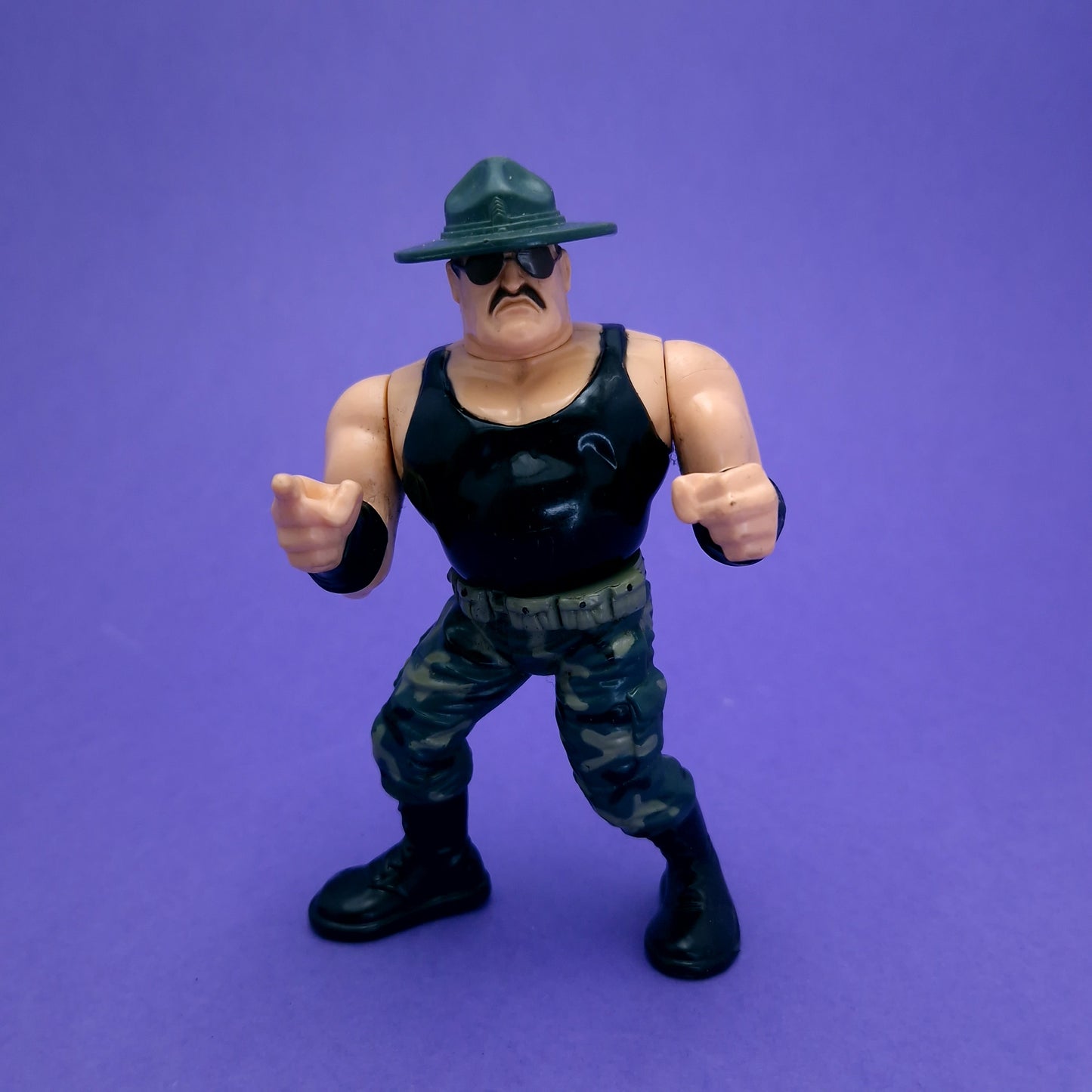 WWF HASBRO SGT SLAUGHTER Vintage Wrestling Figure ☆ Bio Card Original 90s Series 3