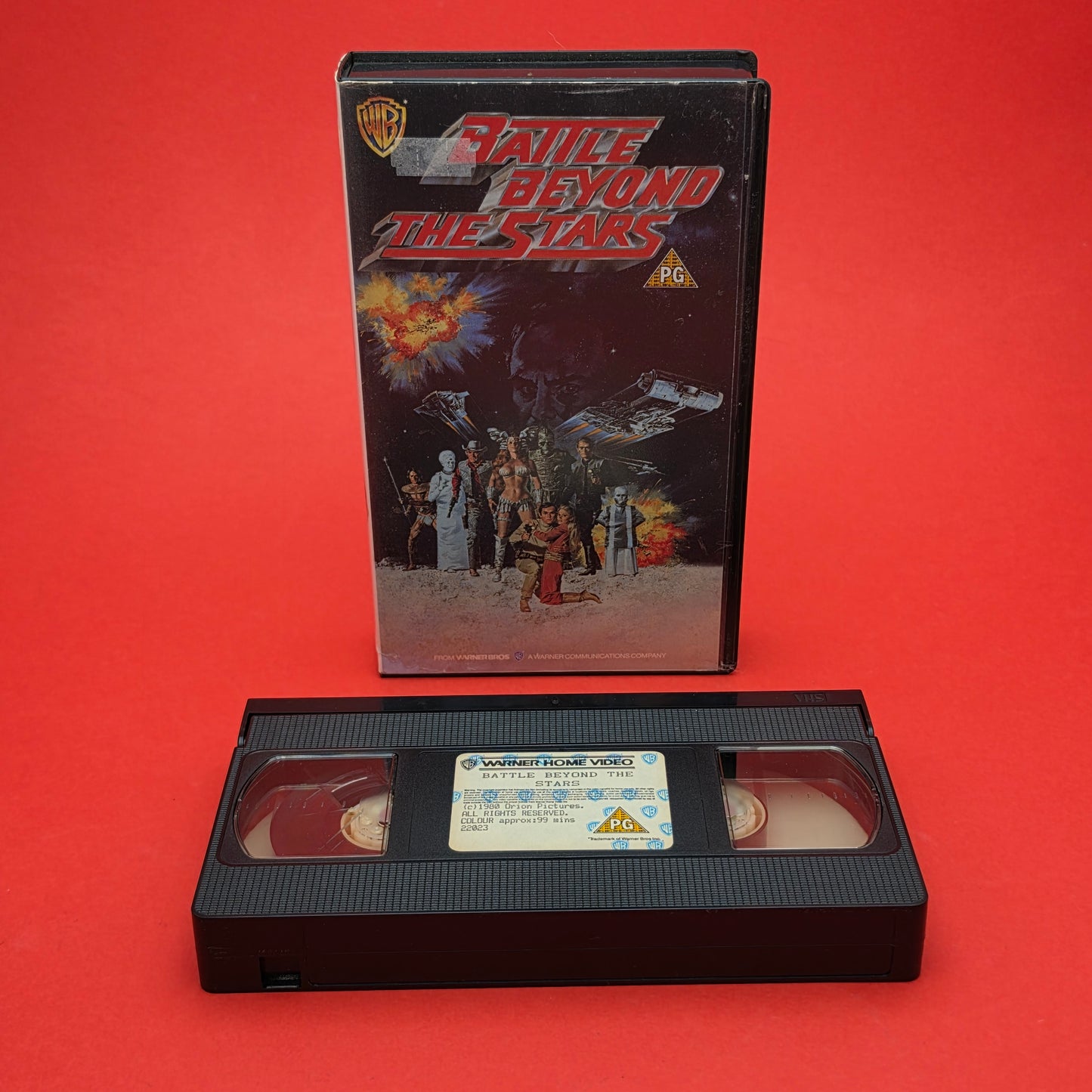 VHS Video ☆ BATTLE BEYOND THE STARS ☆ PG Cert Vintage Tape Warner Bros