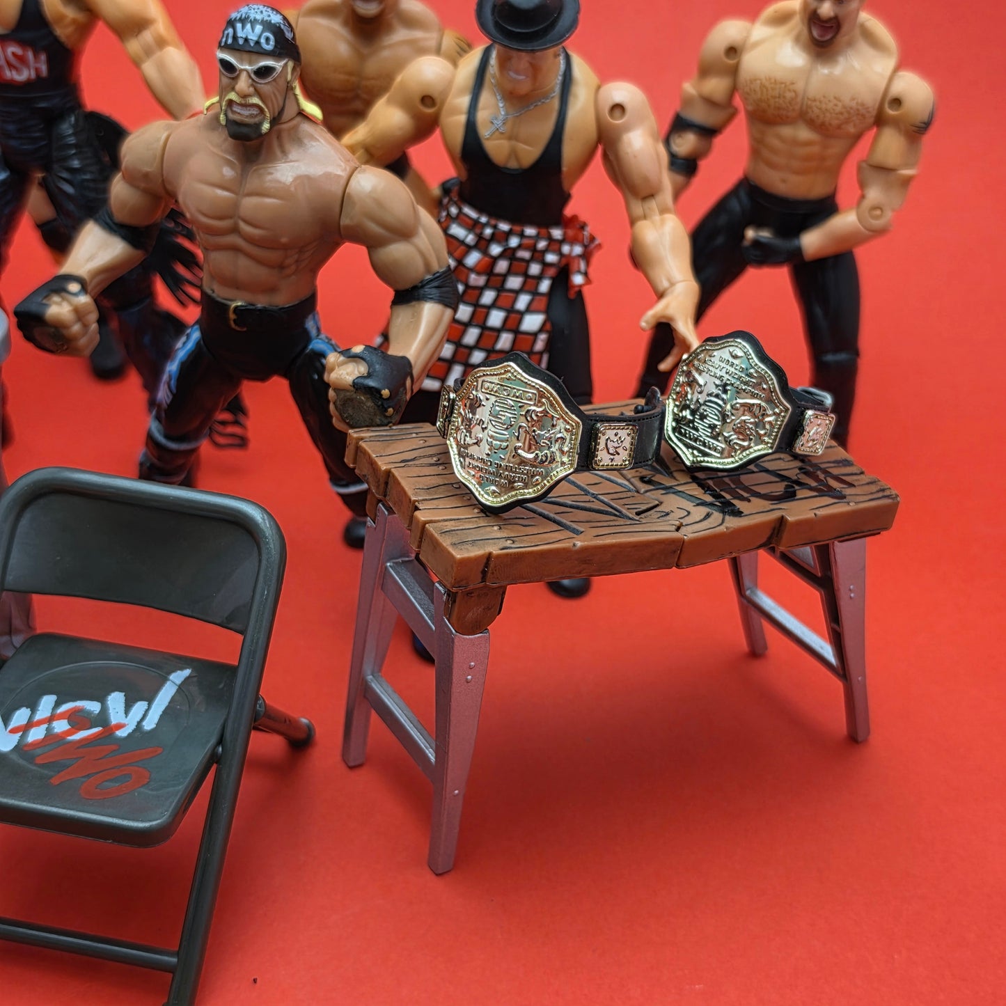 WCW SMASH SLAM ☆ Bundle GOLDBERG HOGAN NASH KONAN x6 Vintage Figures ☆ Toybiz Original
