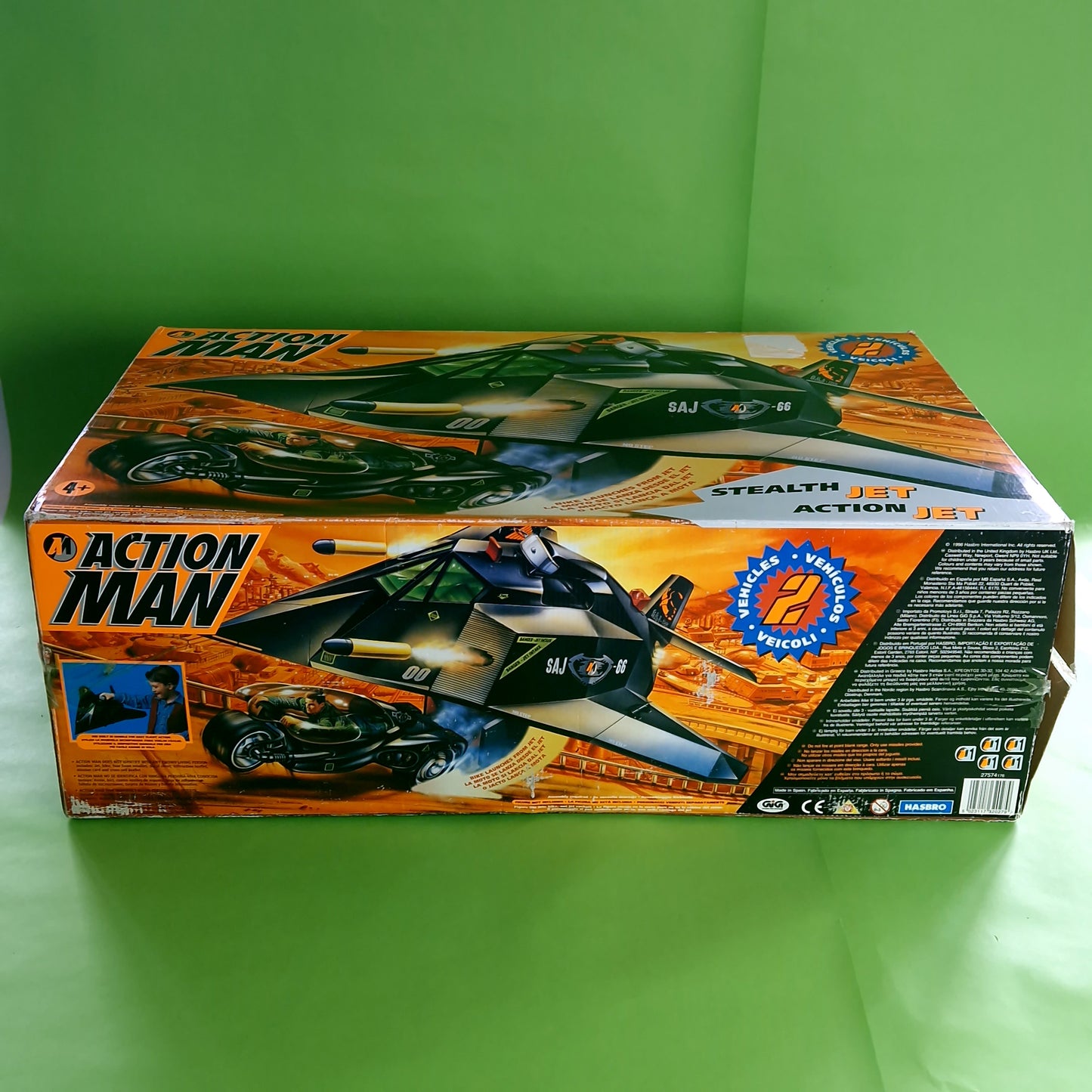 ACTION MAN ☆ STEALTH JET & MOTORCYCLE for Figure ☆ Vintage HASBRO Boxed 90's Loose