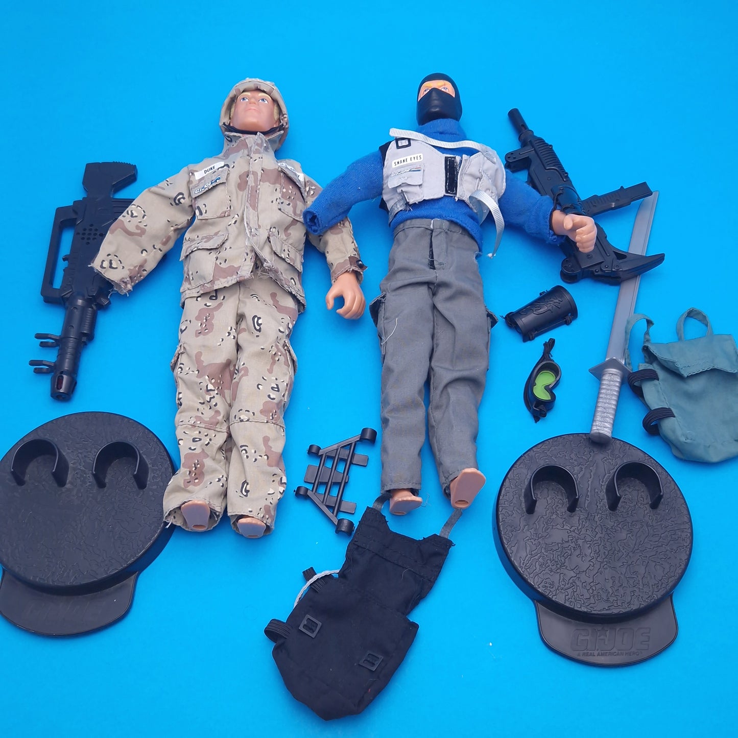 ACTION MAN ☆ DUKE SNAKE EYES BUNDLE Figure Doll ☆ Vintage HASBRO Loose 90's