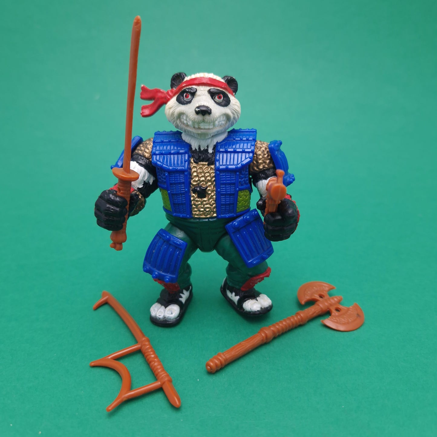 TEENAGE MUTANT NINJA TURTLES ☆ PANDA KHAN Vintage Action Figure ☆ 90s Loose