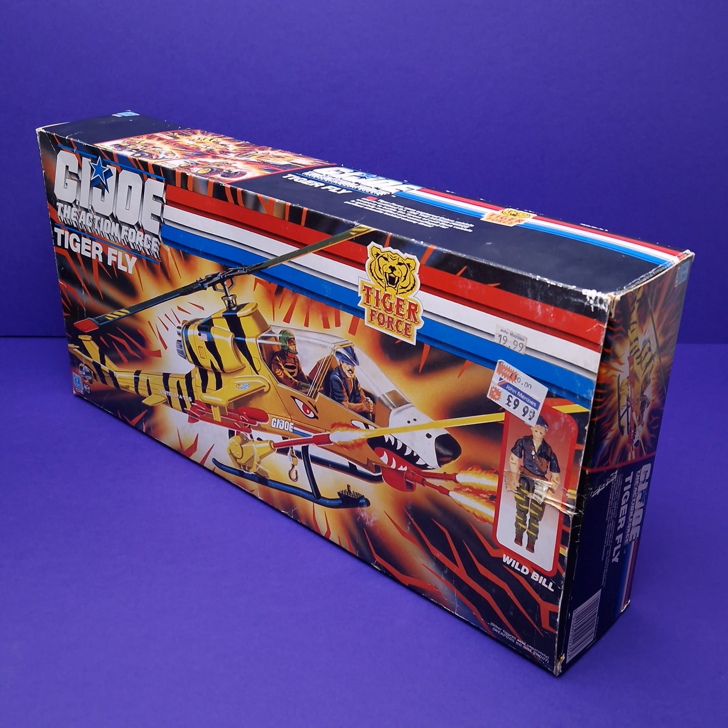 G.I.JOE ☆ TIGER FLY Vehicle WILD BILL / RECONDO Figure ☆ Boxed ACTION FORCE Hasbro 1988