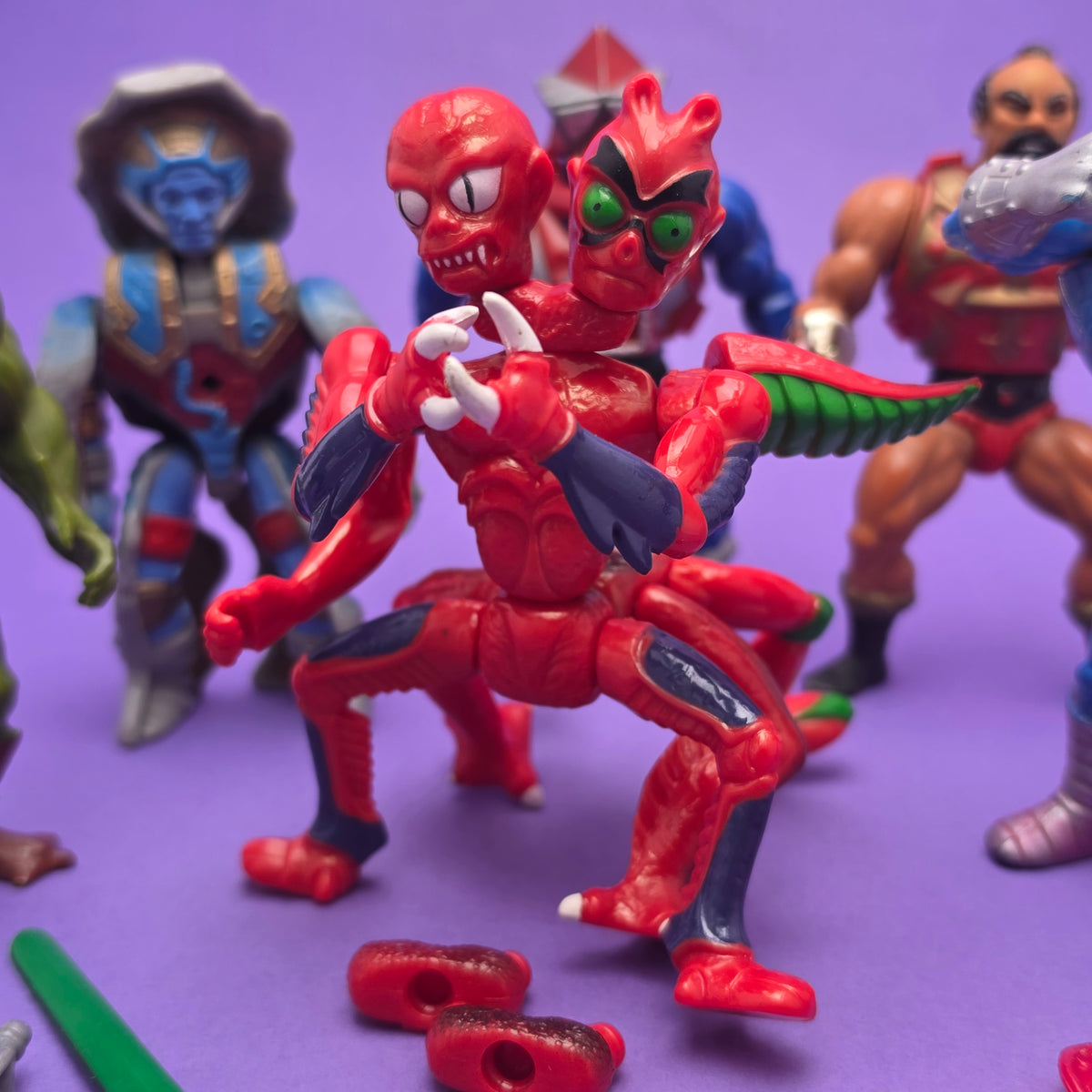 MASTERS OF THE UNIVERSE ☆ 6x Bundle MEKANECK MODULOK KOBRA KHAN JITSU TWO-BAD Vintage Figure ☆ MOTU 80s Mattel