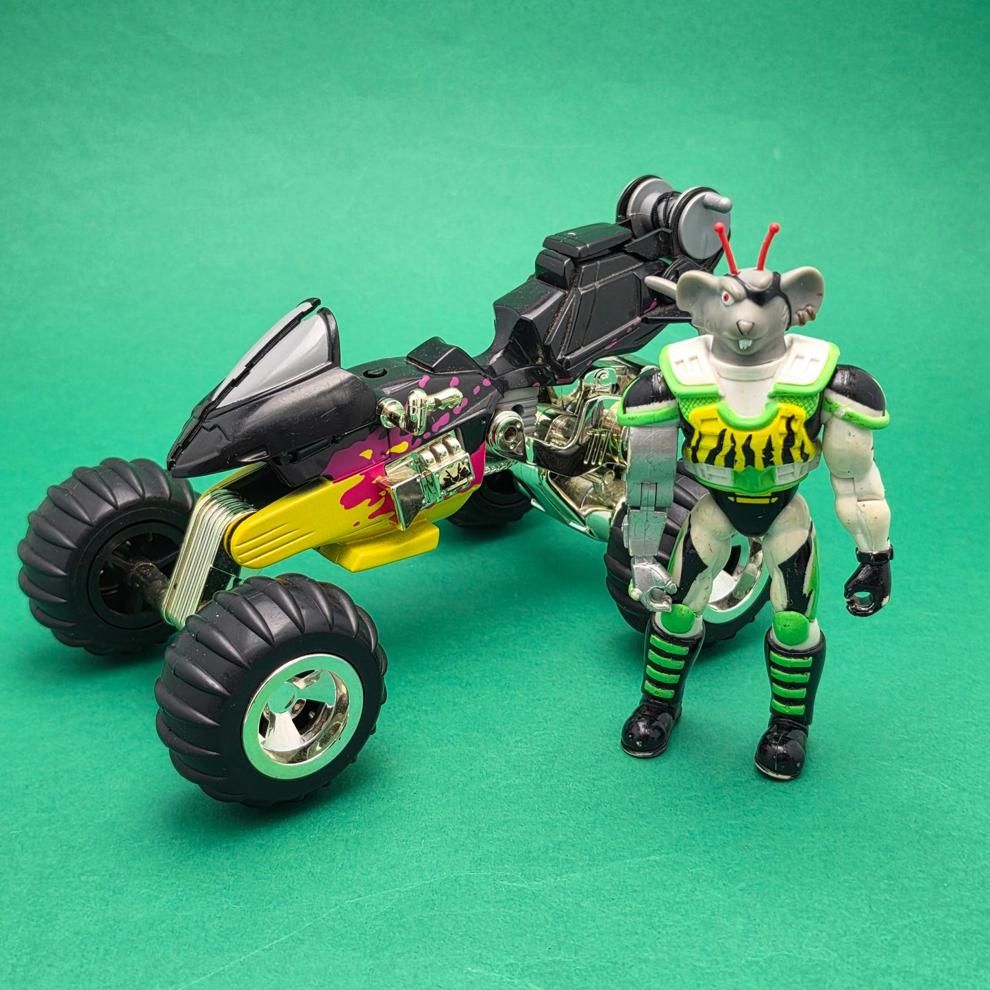 BIKER MICE FROM MARS ☆ VINNIE RATTLER ATV & MODO Offroad Bros Figure ☆ 90s