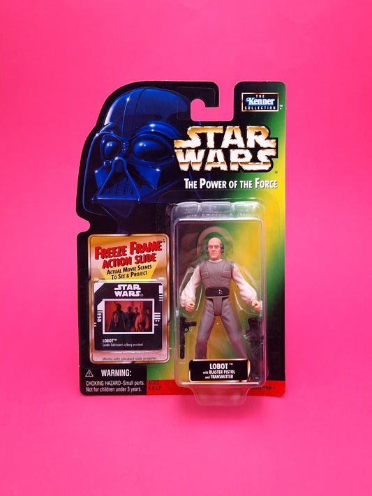 STAR WARS POTF ☆ Freeze Frame LOBOT Figure ☆ MOC Sealed Carded Kenner Power of the Force