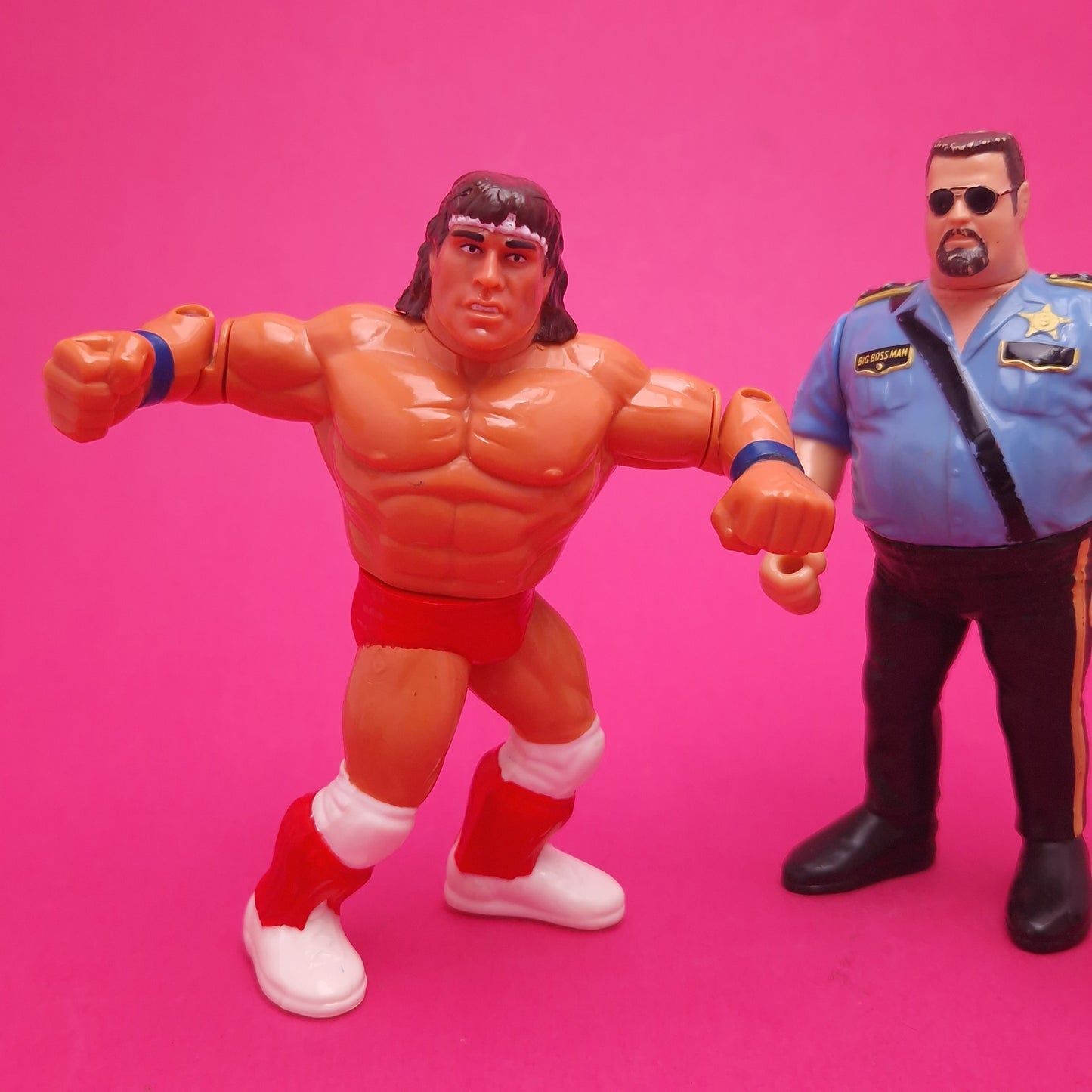 WWF HASBRO ☆ 3x Bundle BOSS MAN BULLDGOG TEXAS TORNADO Vintage Wrestling Figure ☆ Original 90s