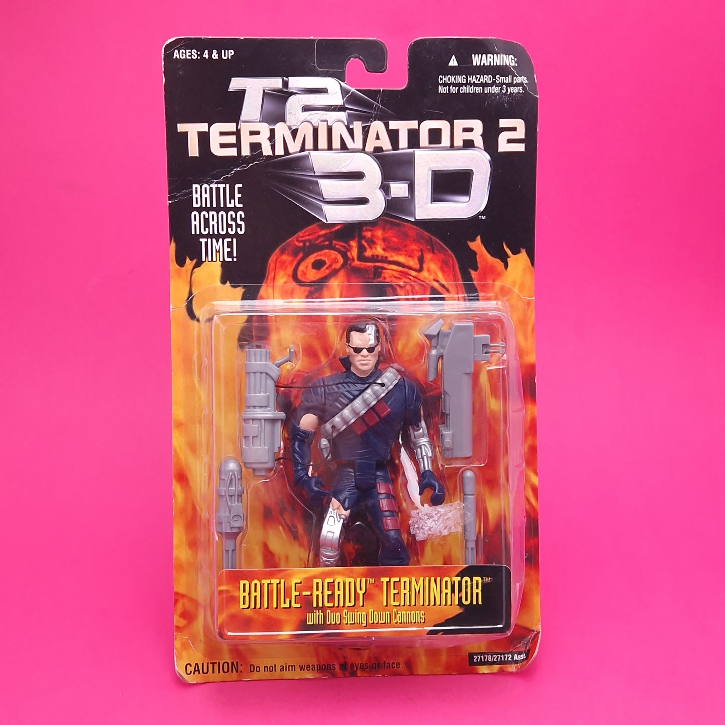 TERMINATOR 2 ☆ 3D BATTLE-READY TERMINATOR Vintage Figure ☆ Sealed Carded Kenner 90s