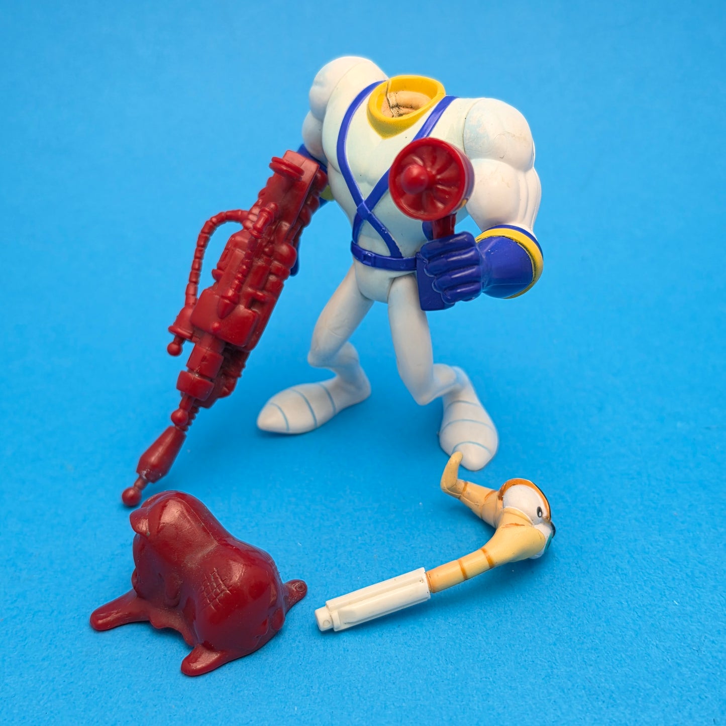 EARTHWORM JIM ☆ PETER PUPPY POCKET ROCKET SHIP Vintage Action Figures ☆ Loose Playmates