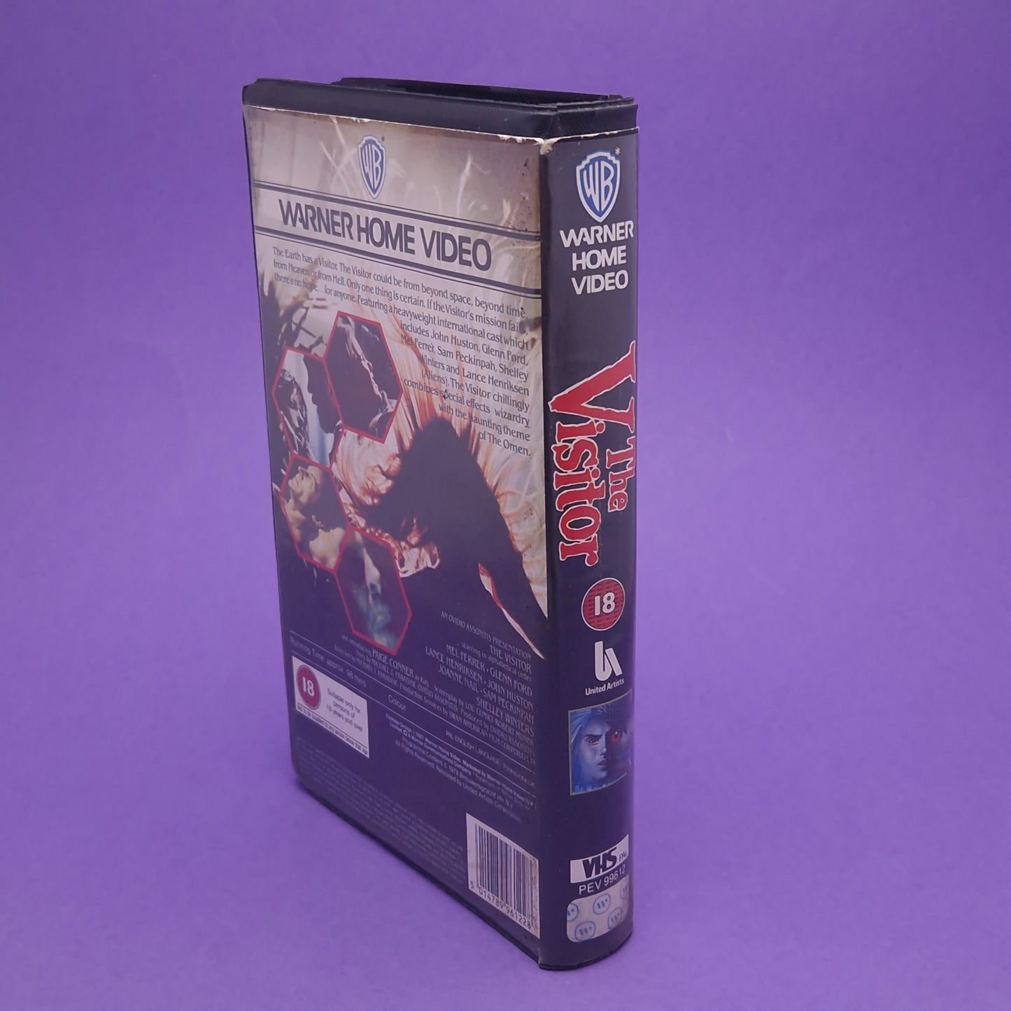 VHS Video ☆ THE  VISITOR Case Tape Cassette Clam Shell 1987 Warner Home 80s Vintage