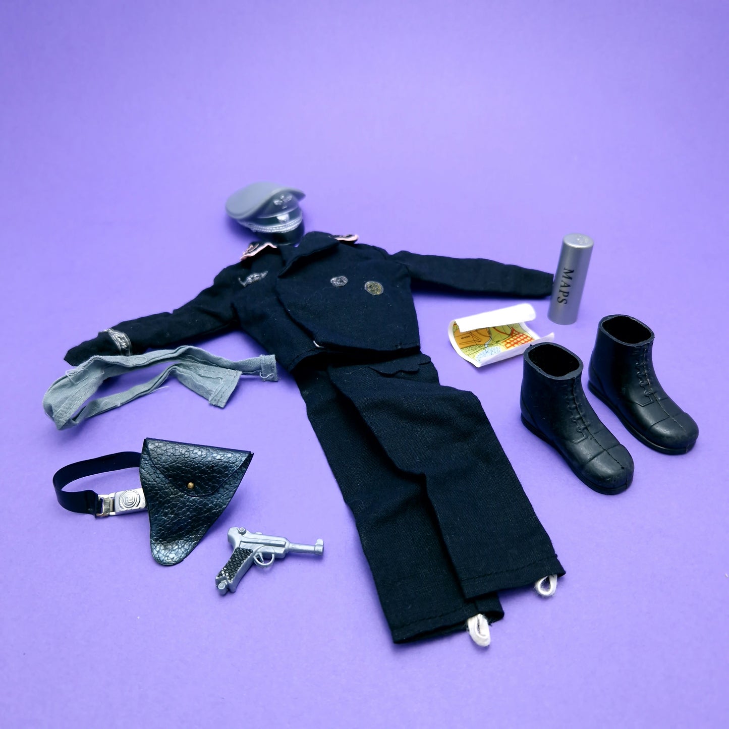 ACTION MAN ☆ PANZER CAPTAIN Uniform for Figure 80's  ☆ Vintage PALITOY Loose No Figure