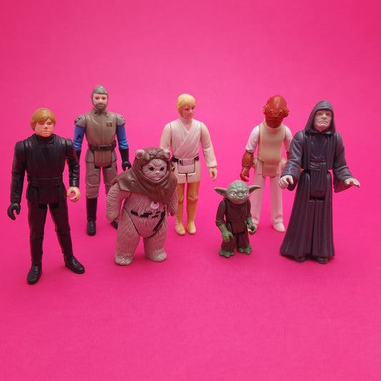 STAR WARS VINTAGE ☆ 10x BUNDLE YODA LUKE VADER EMPEROR Figures ☆ Kenner 80s