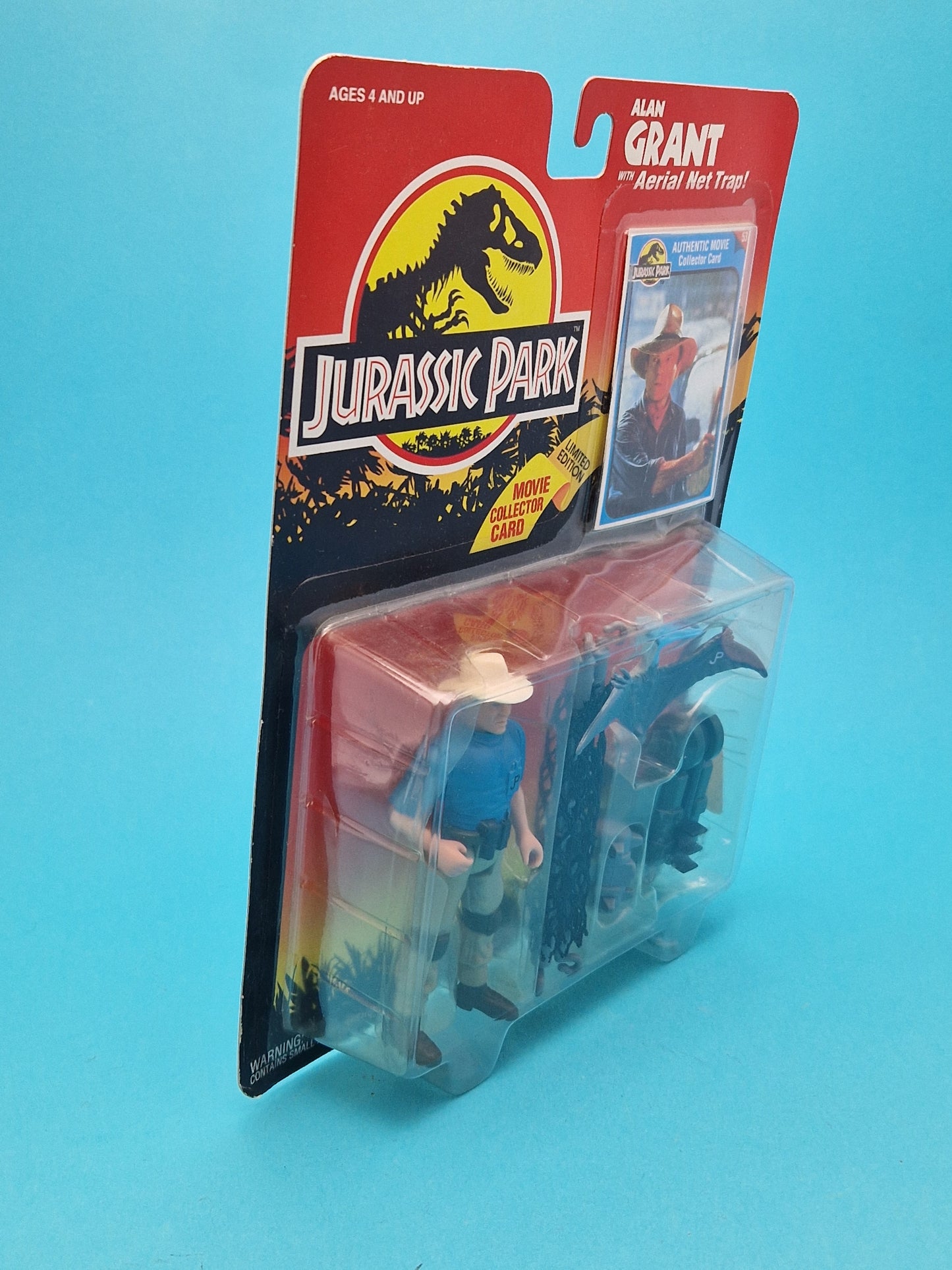 JURASSIC PARK ☆ ALAN GRANT Rare 3rd Edition MOVIE CARD Vintage Figure ☆ Sealed MOC World Carded