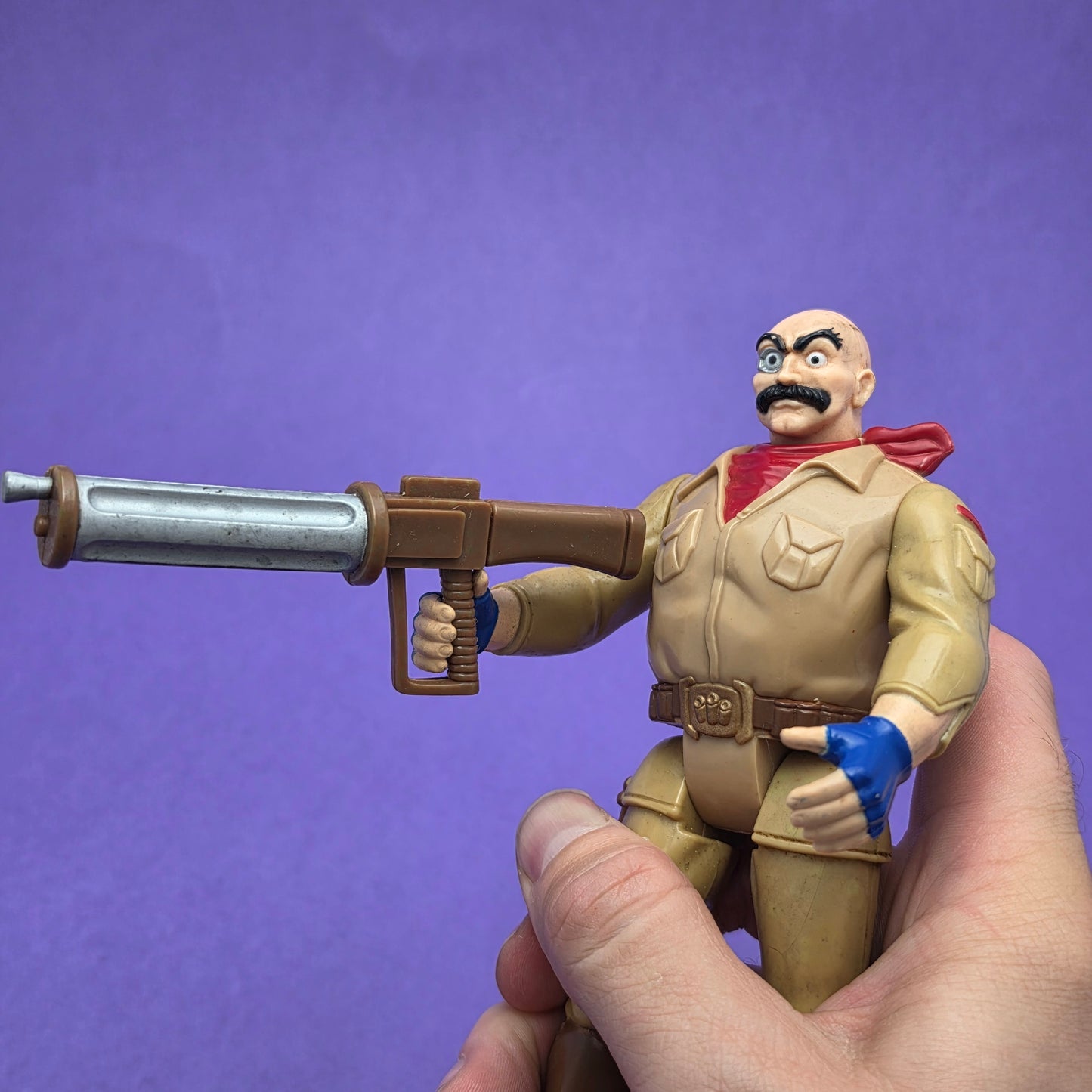 THUNDERCATS ☆ SAFARI JOE & GUN Complete Action Figure ☆ Vintage LJN Original 80s Loose