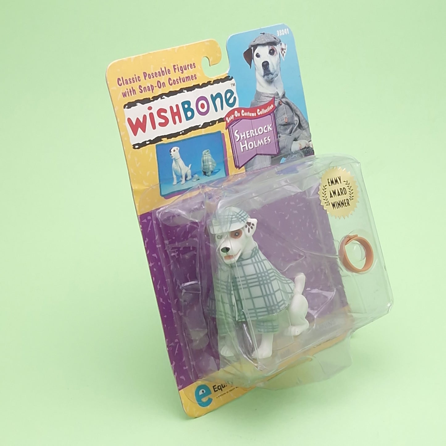 WISHBONE ☆ SHERLOCK HOLMES DOG Figure ☆ Vintage Sealed Carded PBS 90s