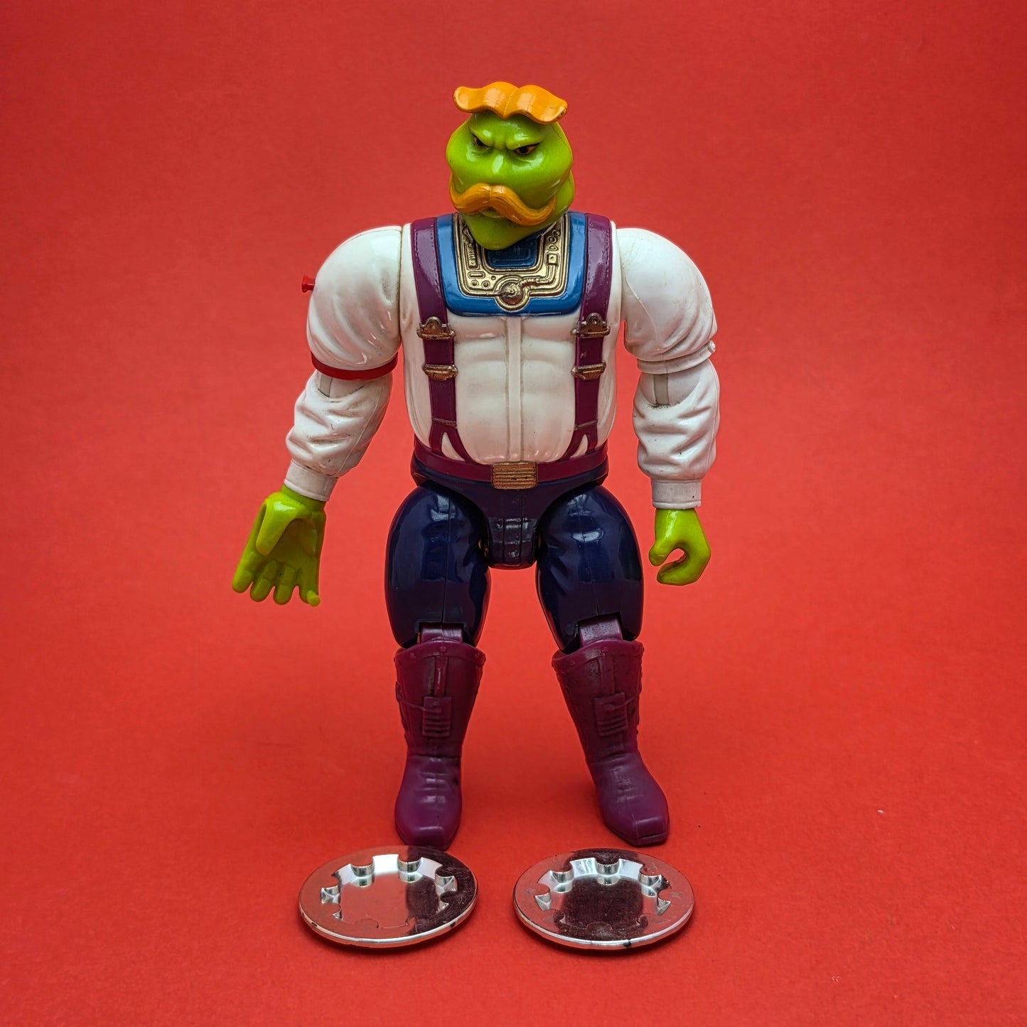 BRAVESTARR ☆ HANDLE BAR Plates Figure ☆ Vintage Mattel Original 80s Loose