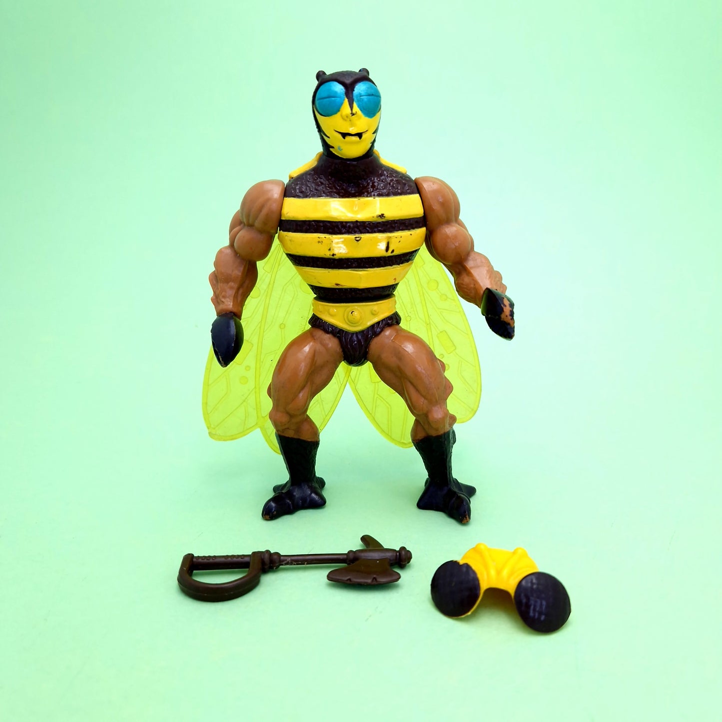 MASTERS OF THE UNIVERSE ☆ BUZZ OFF Complete Vintage Figure ☆ MOTU 80s Mattel