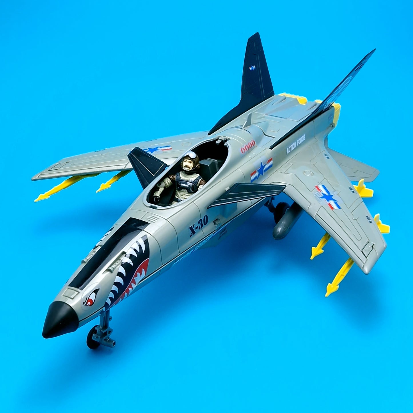 ACTION FORCE ☆ X-30 CONQUEST JET Plane Slipstream Vehicle Figure ☆ G.I.JOE Hasbro 1986