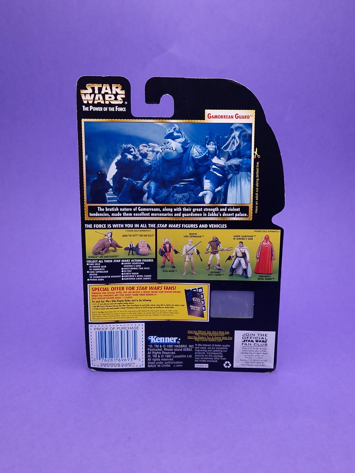 STAR WARS POTF ☆ GAMORREAN GUARD FREEZE FRAME Figure ☆ MOC Sealed Carded Kenner Power of the Force