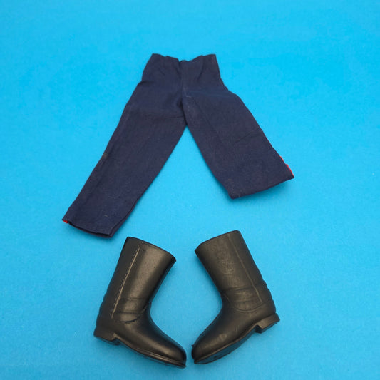 ACTION MAN ☆ FIREMAN Uniform 70s for Figure ☆ Vintage PALITOY Boots Trousers
