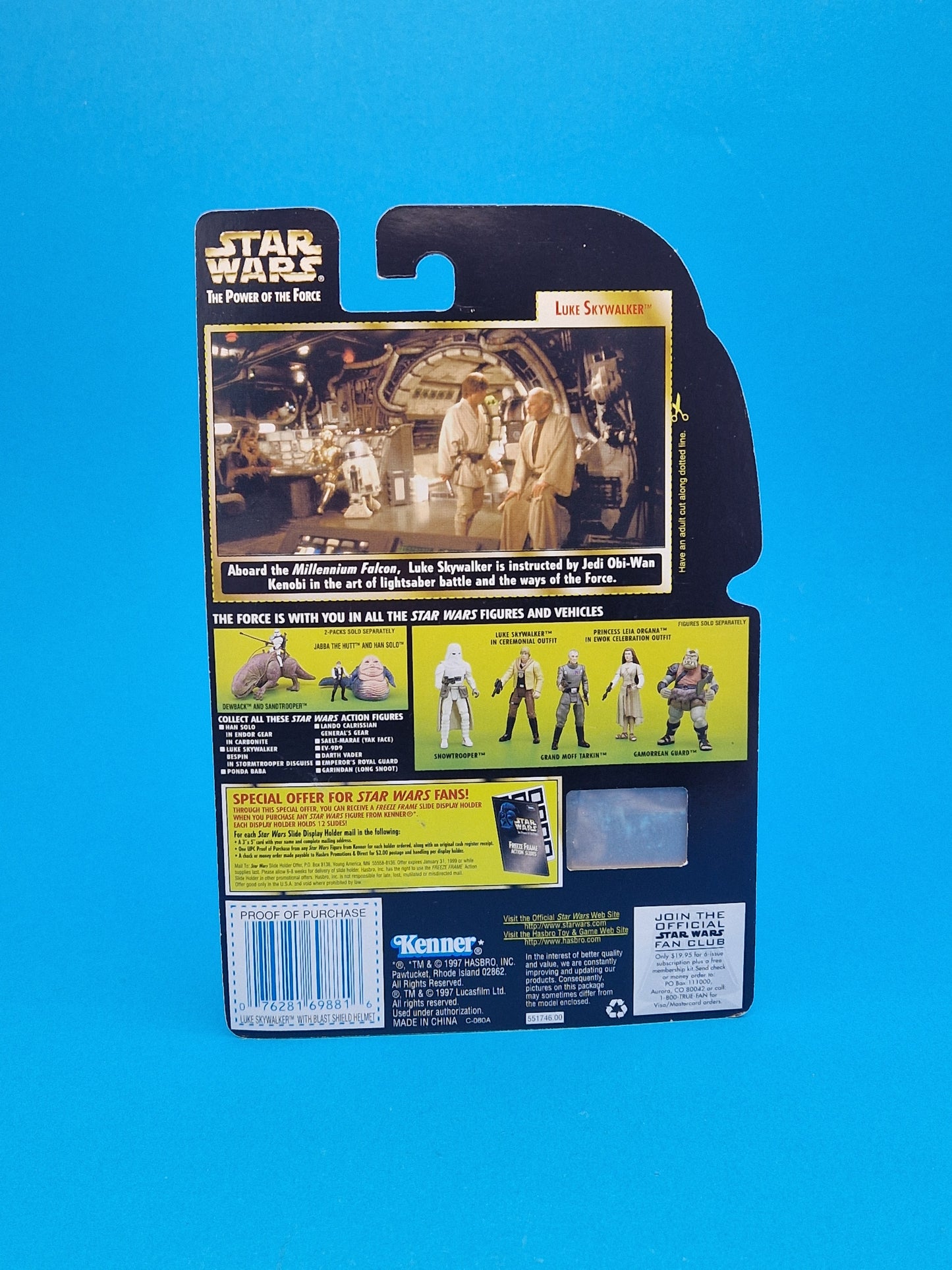 STAR WARS POTF ☆ Freeze Frame LUKE SKYWALKER Figure ☆ MOC Sealed Carded Kenner Power of the Force