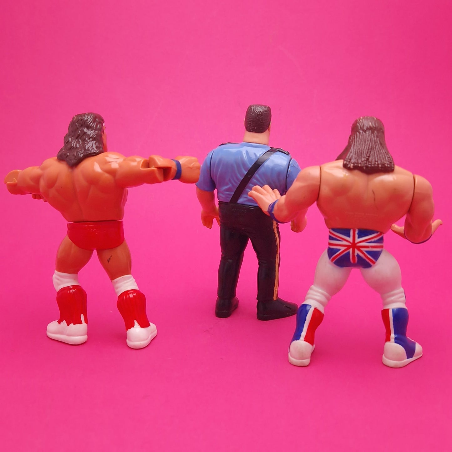 WWF HASBRO ☆ 3x Bundle BOSS MAN BULLDGOG TEXAS TORNADO Vintage Wrestling Figure ☆ Original 90s