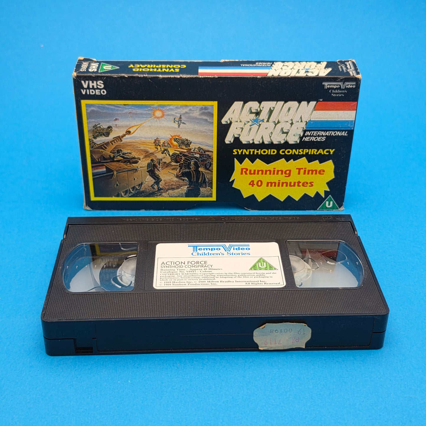 VHS Video ☆ ACTION FORCE SYTHOID CONSPIRACY ☆ U Cert Vintage Tape RARE Sleeve