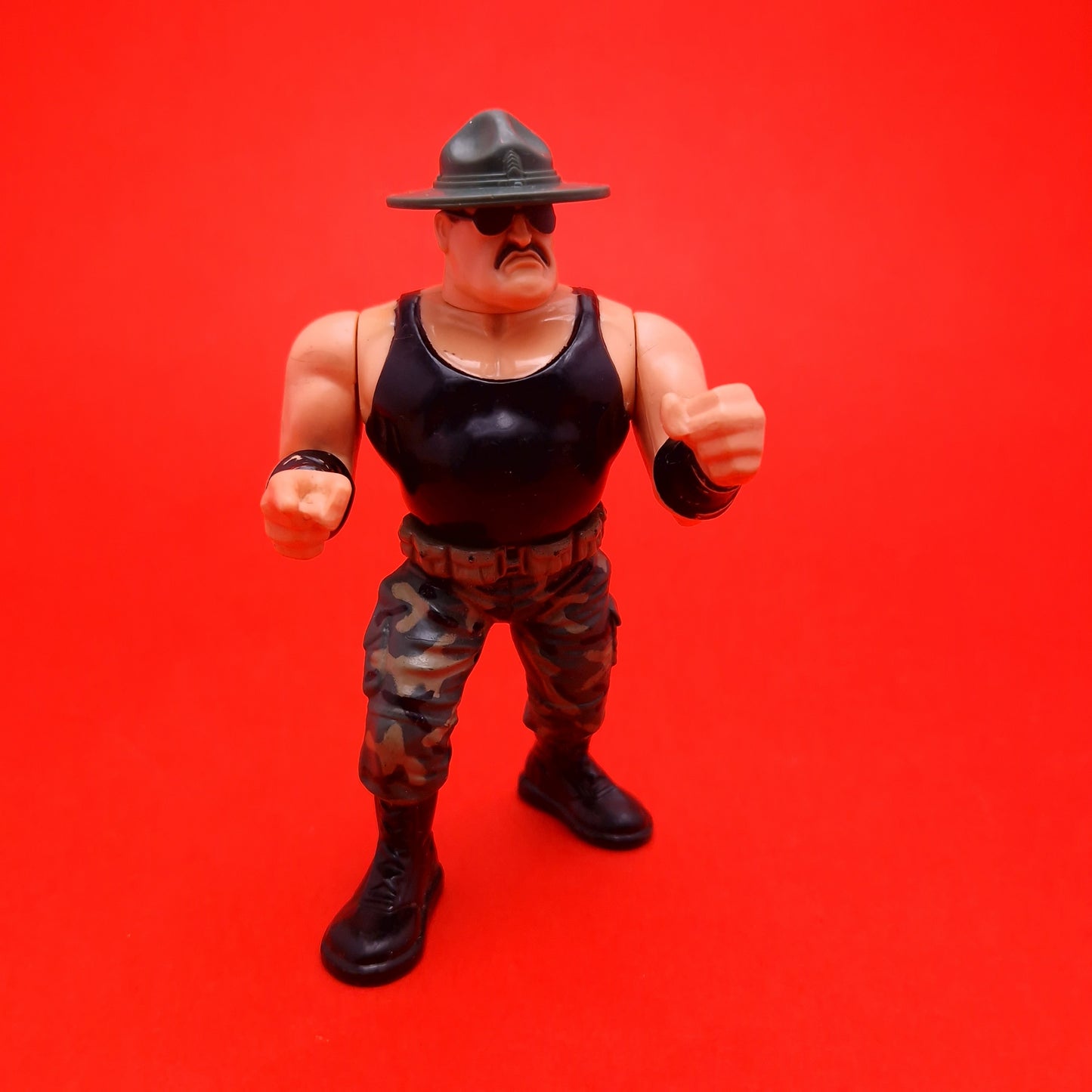 WWF HASBRO SGT SLAUGHTER Vintage Wrestling Figure ☆ Original 90s Series 3