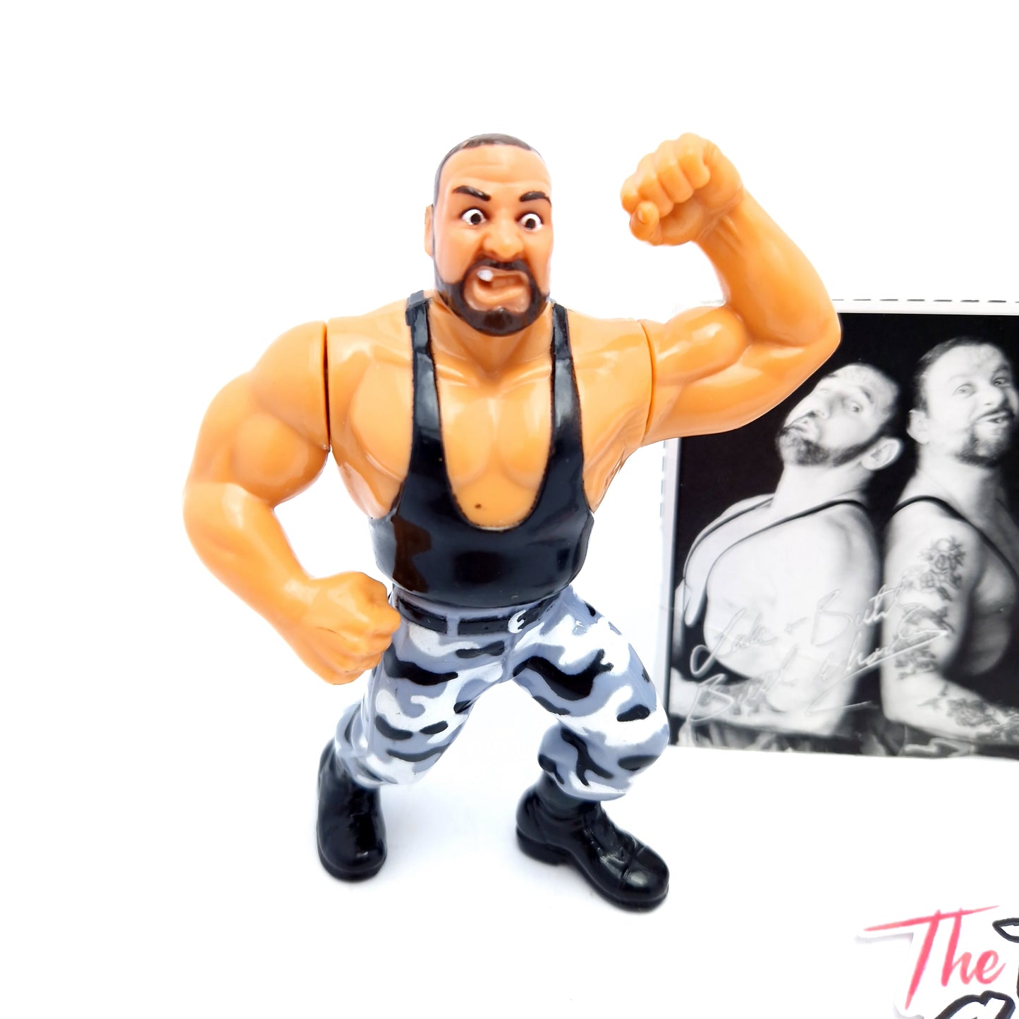 WWF HASBRO LUKE & BUTCH BUSHWACKERS Vintage Wrestling Figure ☆ Bio Card Original 90s Series 2