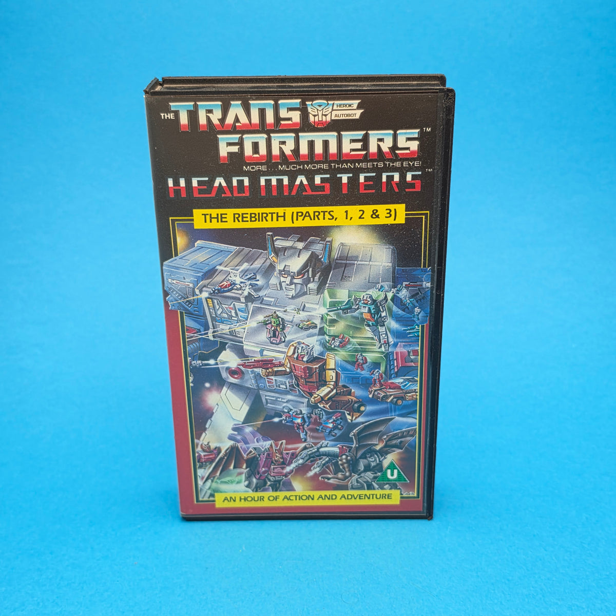 VHS Video ☆ TRANSFORMERS HEADMASTERS REBIRTH 1,2 & 3 ☆ U Cert Vintage Tape U