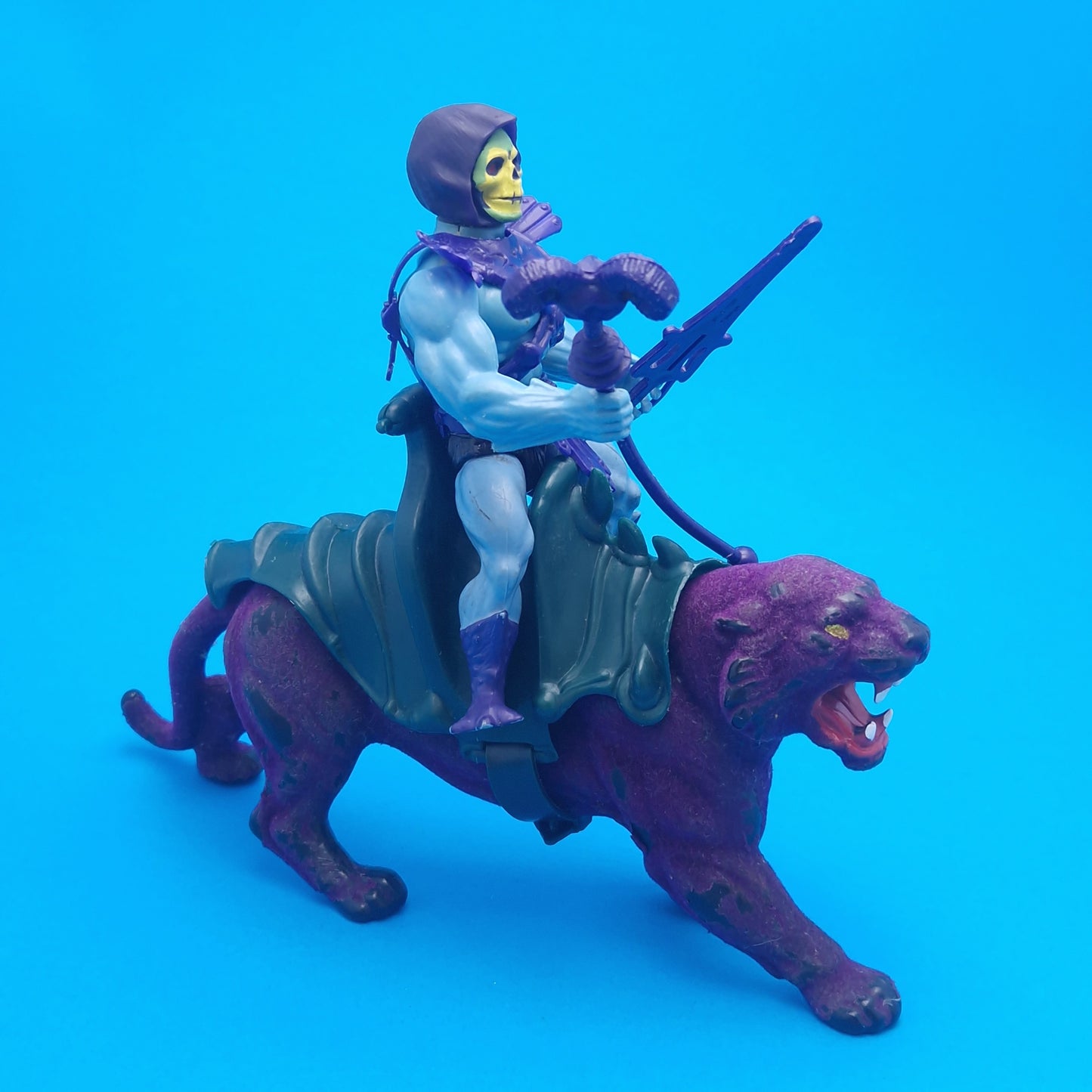 MASTERS OF THE UNIVERSE ☆ SKELETOR Complete PANTHOR Vintage Figure ☆ MOTU Loose 80s Mattel