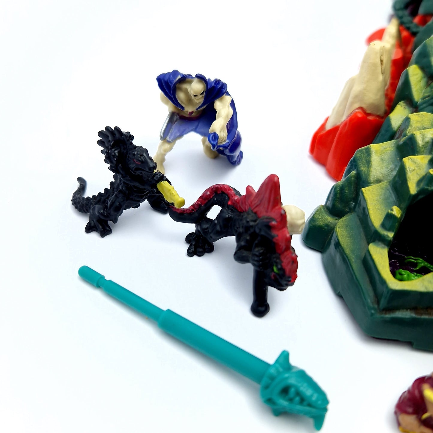 MIGHTY MAX ☆ STORMS DRAGON ISLAND Vintage Figure Playset ☆ Loose Working