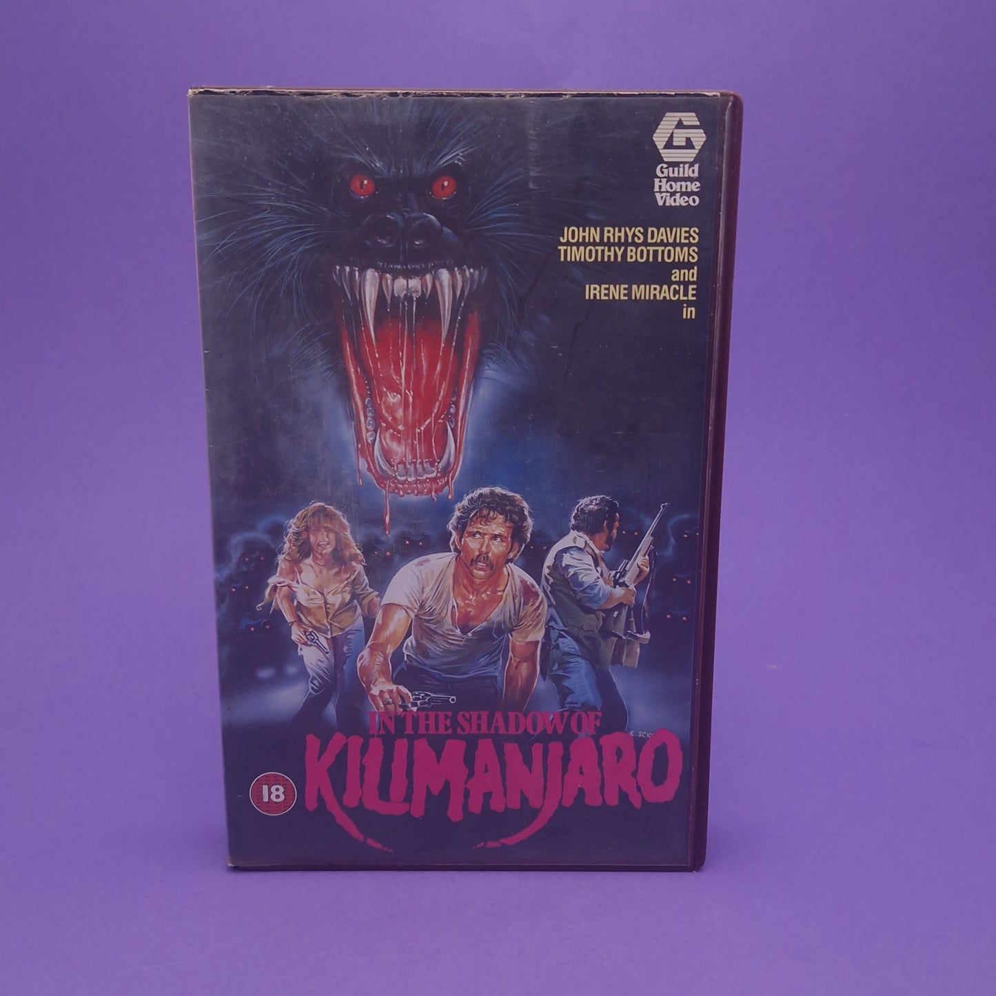 VHS Video ☆ IN THE SHADOWS OF KILIMANJARO ☆ 80s Big Box Ex Rental Vintage 18