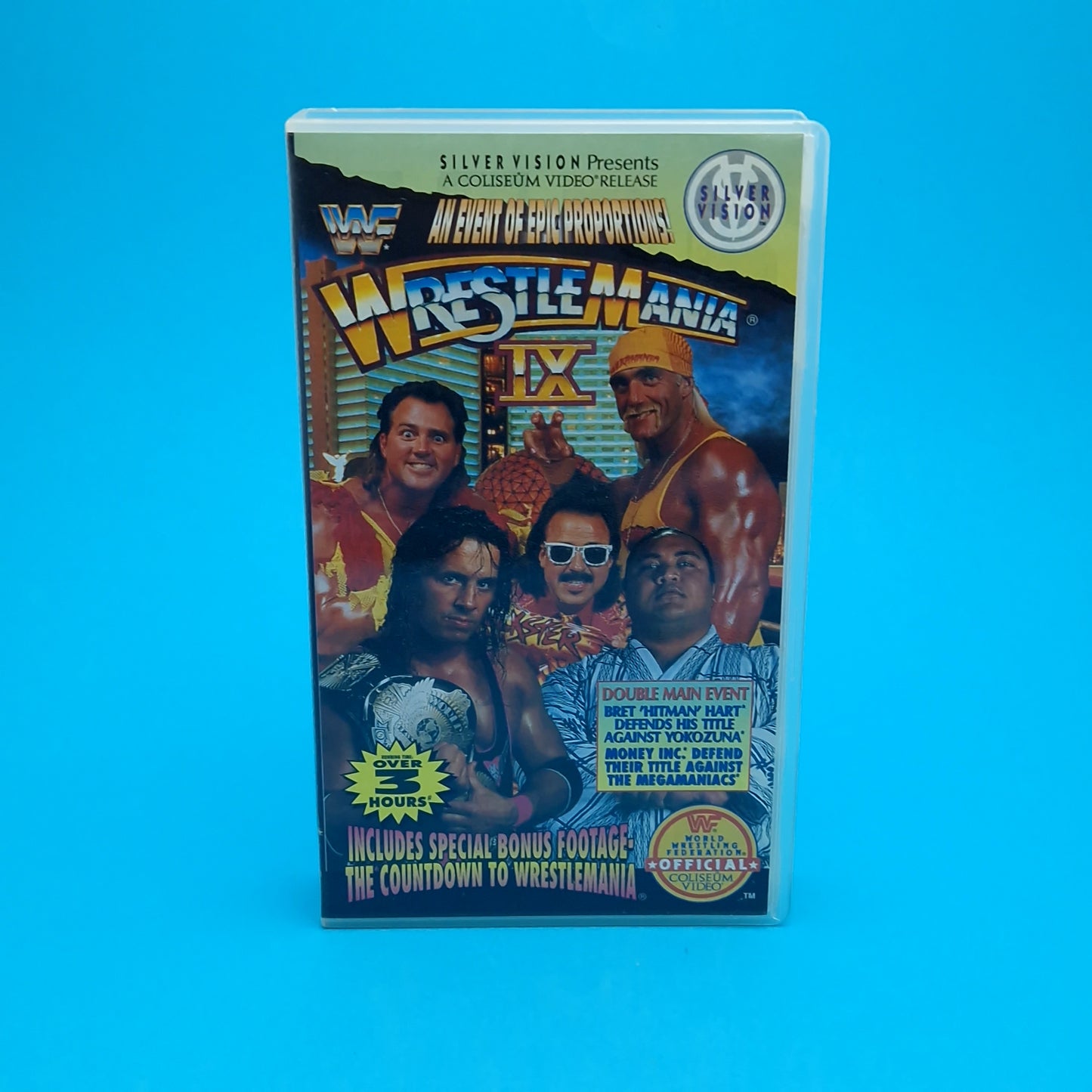 VHS Video ☆ WWF WRESTLEMANIA 9 UK Tape Cassette ☆ Silver Vision Vintage PG