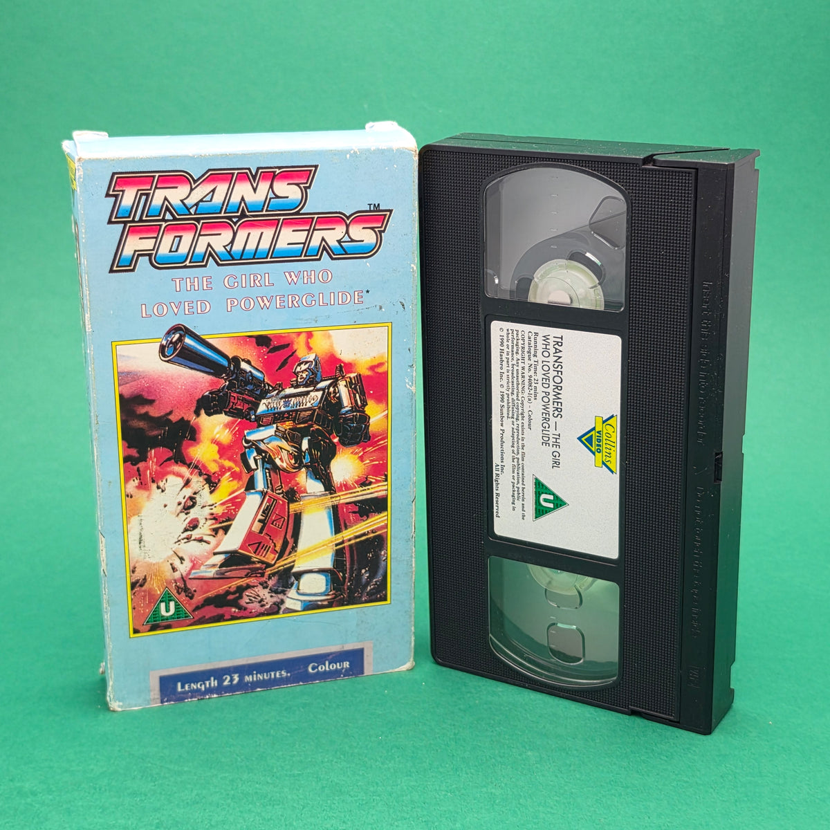 VHS Video ☆ TRANSFORMERS THE GIRL WHO LOVED POWERGLIDE ☆ U Cert Vintage Tape
