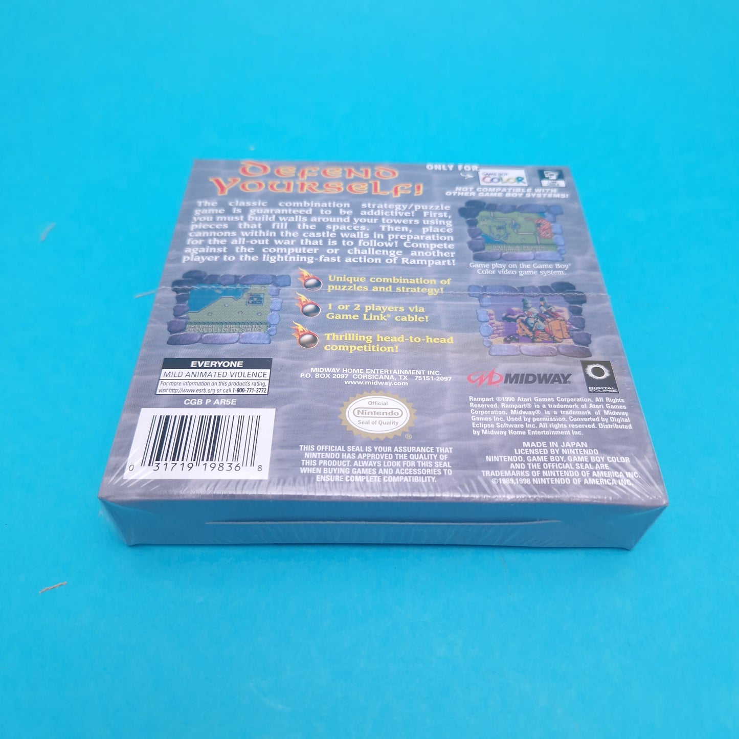 NINTENDO GAMEBOY COLOUR ☆ RAMPART ☆ Factory SEALED Vintage Retro Game Original