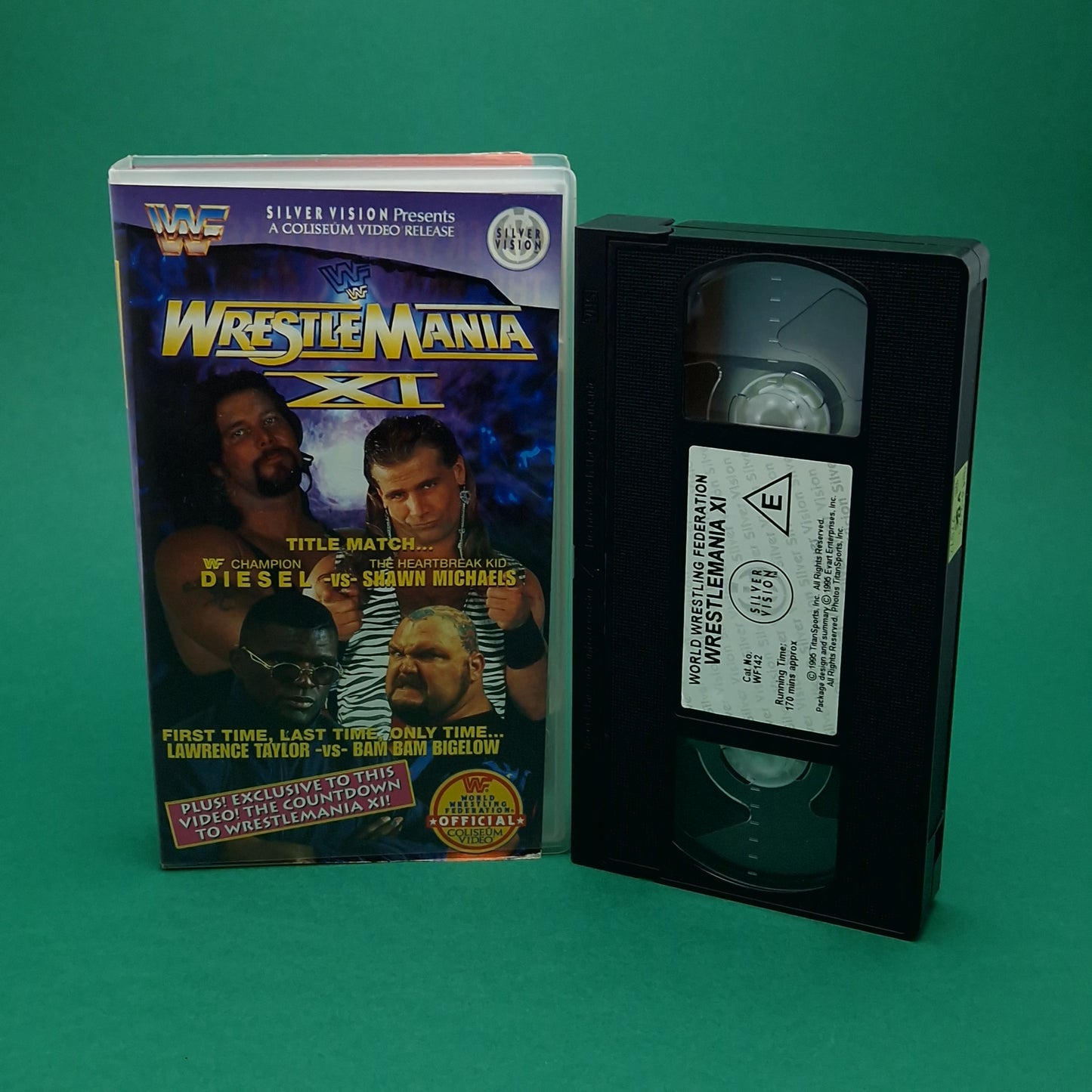 VHS Video ☆ WWF WRESTLEMANIA 11 UK Tape Cassette ☆ Silver Vision Vintage