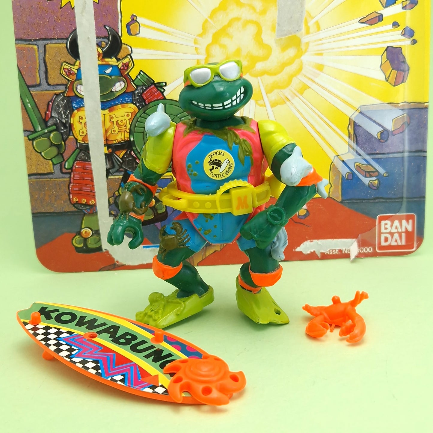 TEENAGE MUTANT NINJA TURTLES ☆ SEWER SURFER MIKE Vintage Action Figure ☆ 90s Loose