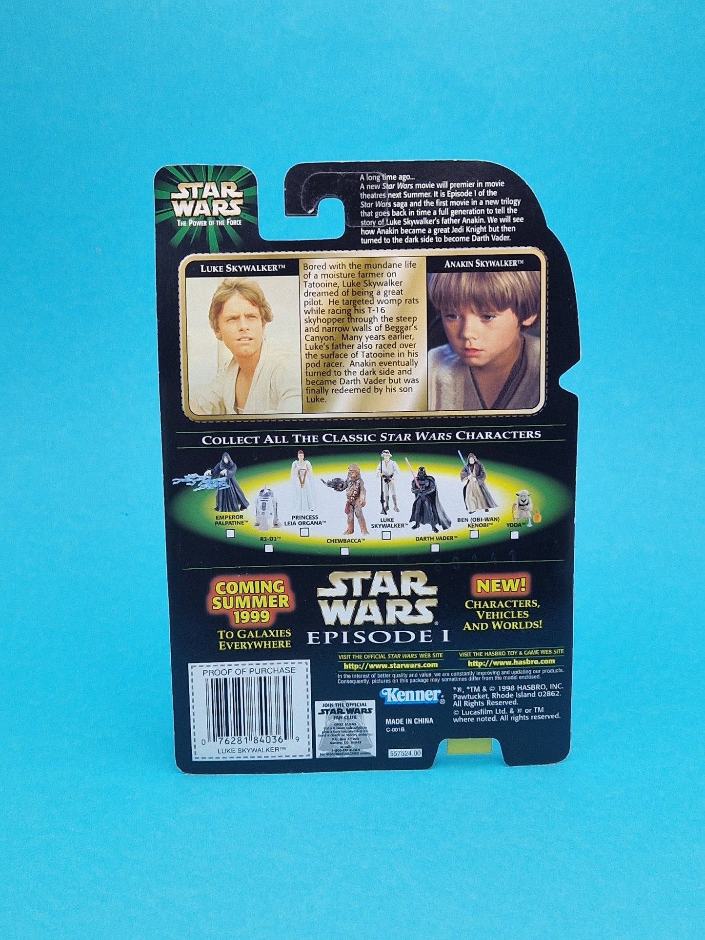 STAR WARS POTF ☆ Flash Back LUKE SKYWALKER Figure ☆ MOC Sealed Carded Kenner Power of the Force